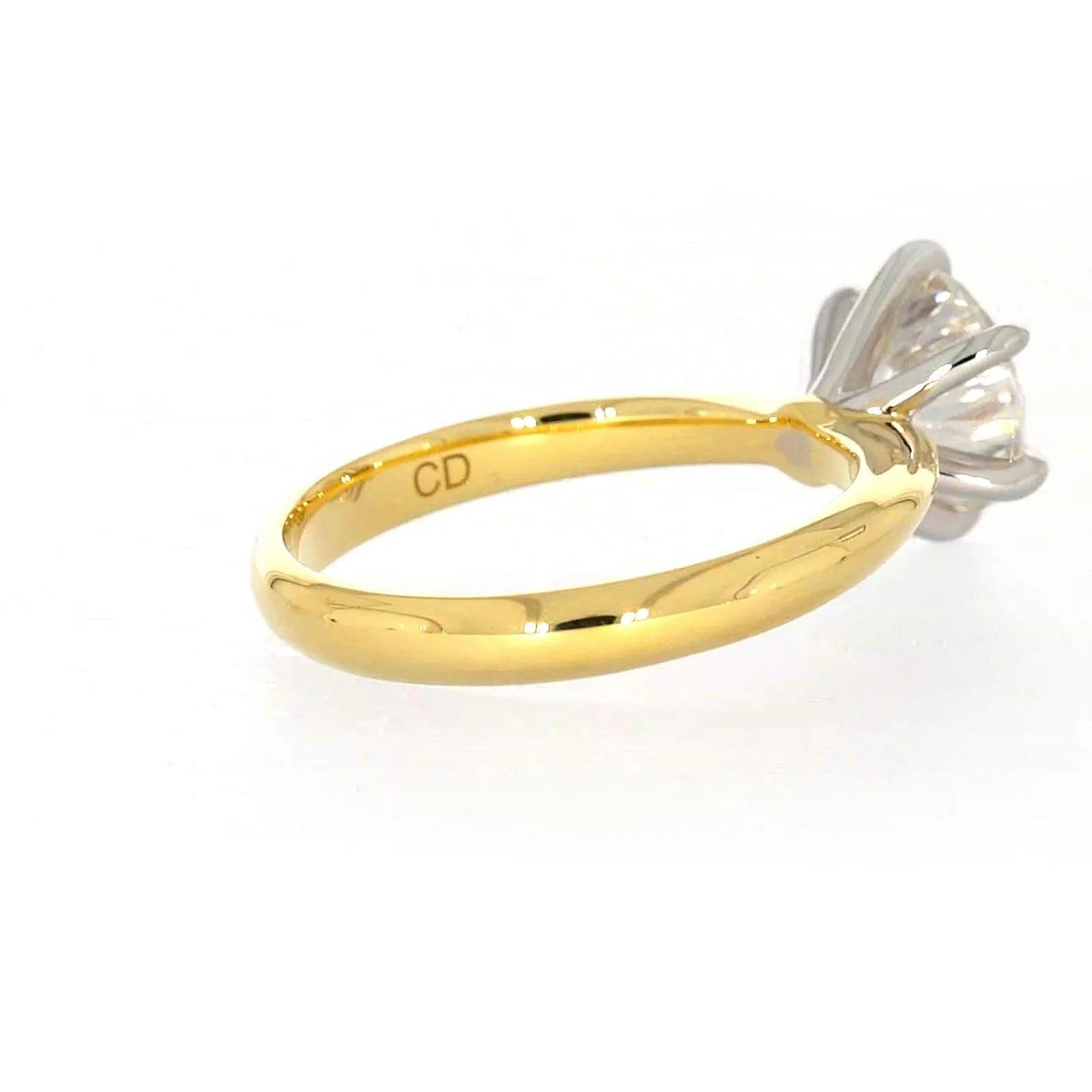 Celebration 18ct Two Tone Gold Round Brilliant Cut 2 Carat tw of Certified Lab Grown Diamonds Ring