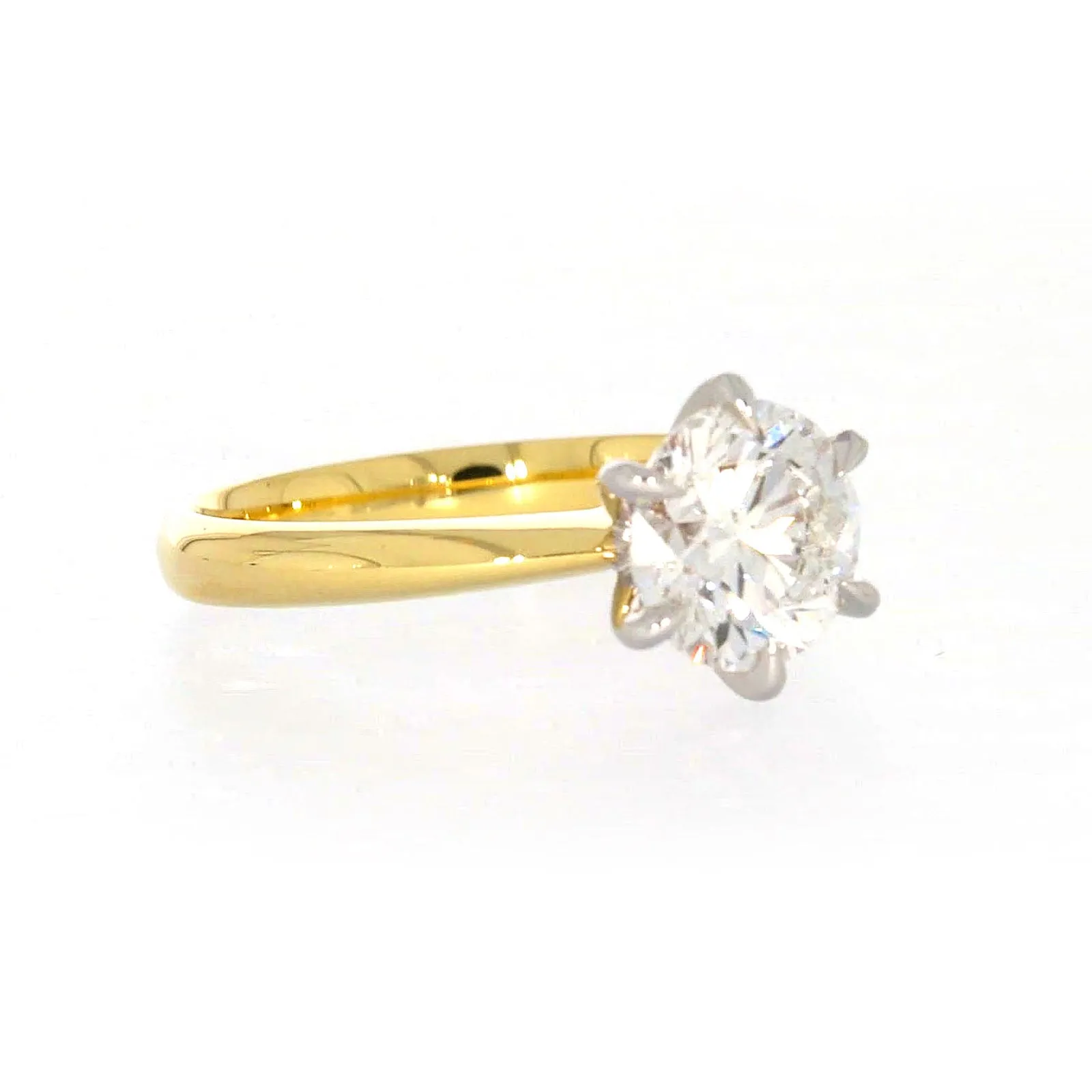 Celebration 18ct Two Tone Gold Round Brilliant Cut 2 Carat tw of Certified Lab Grown Diamonds Ring