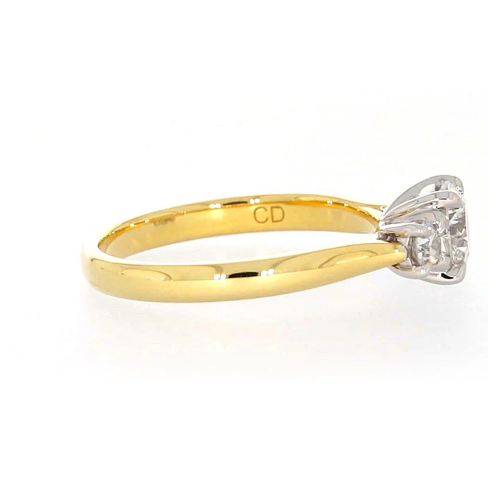 Celebration 18ct Yellow Gold Round Brilliant Cut 1 Carat tw of Certified Lab Grown Diamonds Ring