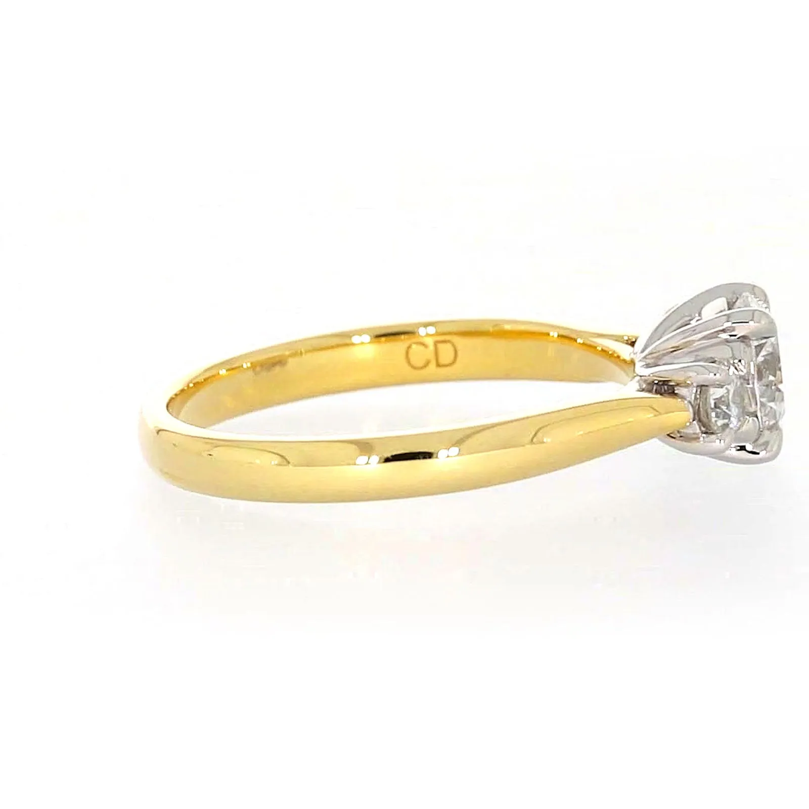 Celebration 18ct Yellow Gold Round Brilliant Cut 1 Carat tw of Certified Lab Grown Diamonds Ring