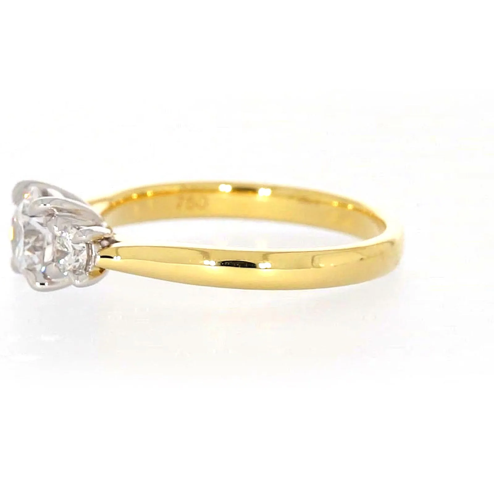 Celebration 18ct Yellow Gold Round Brilliant Cut 1 Carat tw of Certified Lab Grown Diamonds Ring