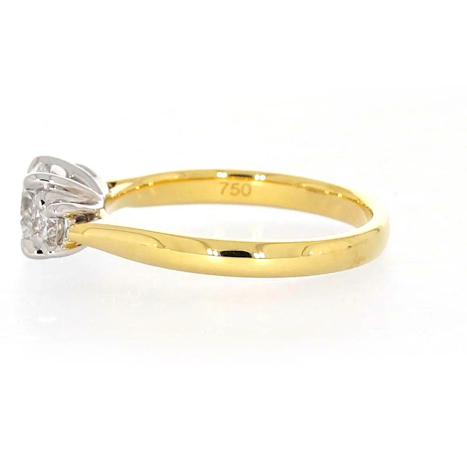 Celebration 18ct Yellow Gold Round Brilliant Cut 1 Carat tw of Certified Lab Grown Diamonds Ring