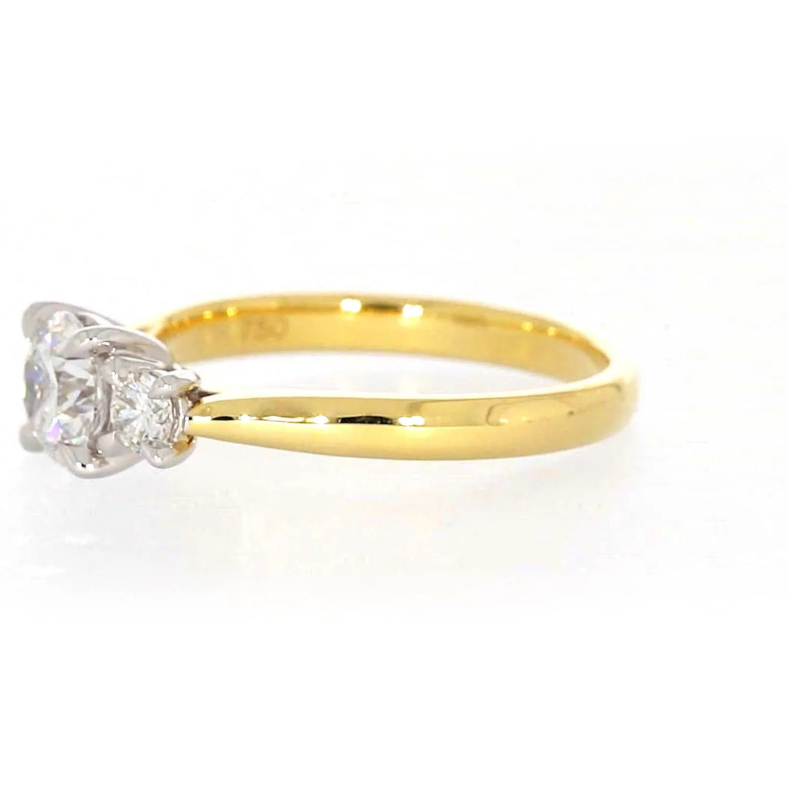 Celebration 18ct Yellow Gold Round Brilliant Cut 1 Carat tw of Certified Lab Grown Diamonds Ring