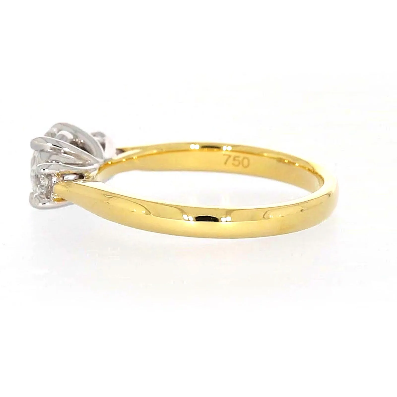 Celebration 18ct Yellow Gold Round Brilliant Cut 1 Carat tw of Certified Lab Grown Diamonds Ring