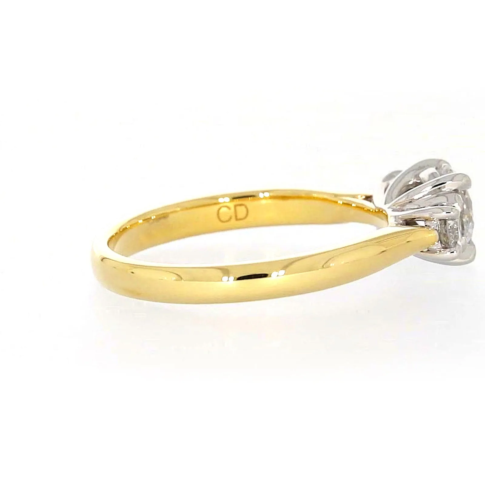 Celebration 18ct Yellow Gold Round Brilliant Cut 1 Carat tw of Certified Lab Grown Diamonds Ring