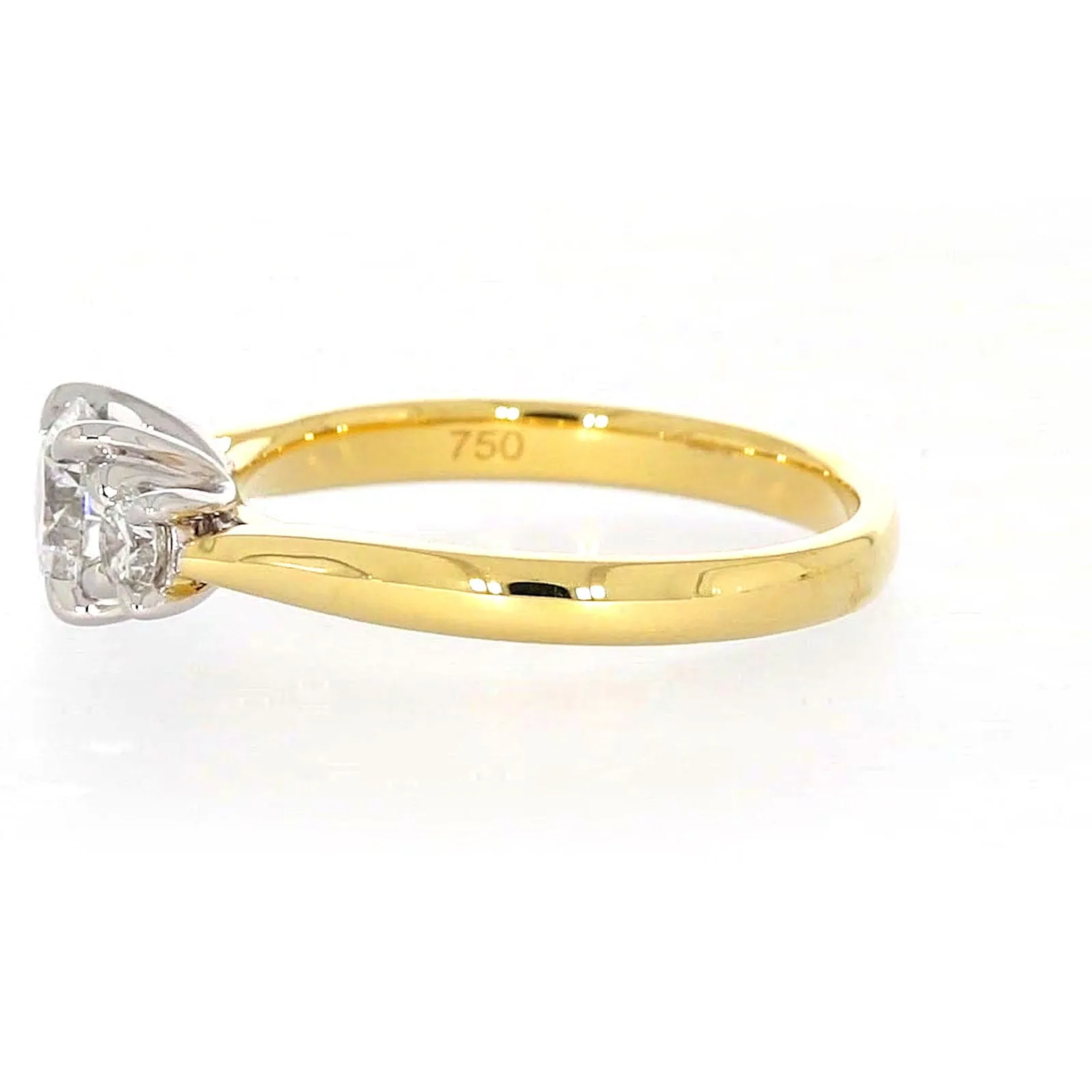 Celebration 18ct Yellow Gold Round Brilliant Cut 1 Carat tw of Certified Lab Grown Diamonds Ring