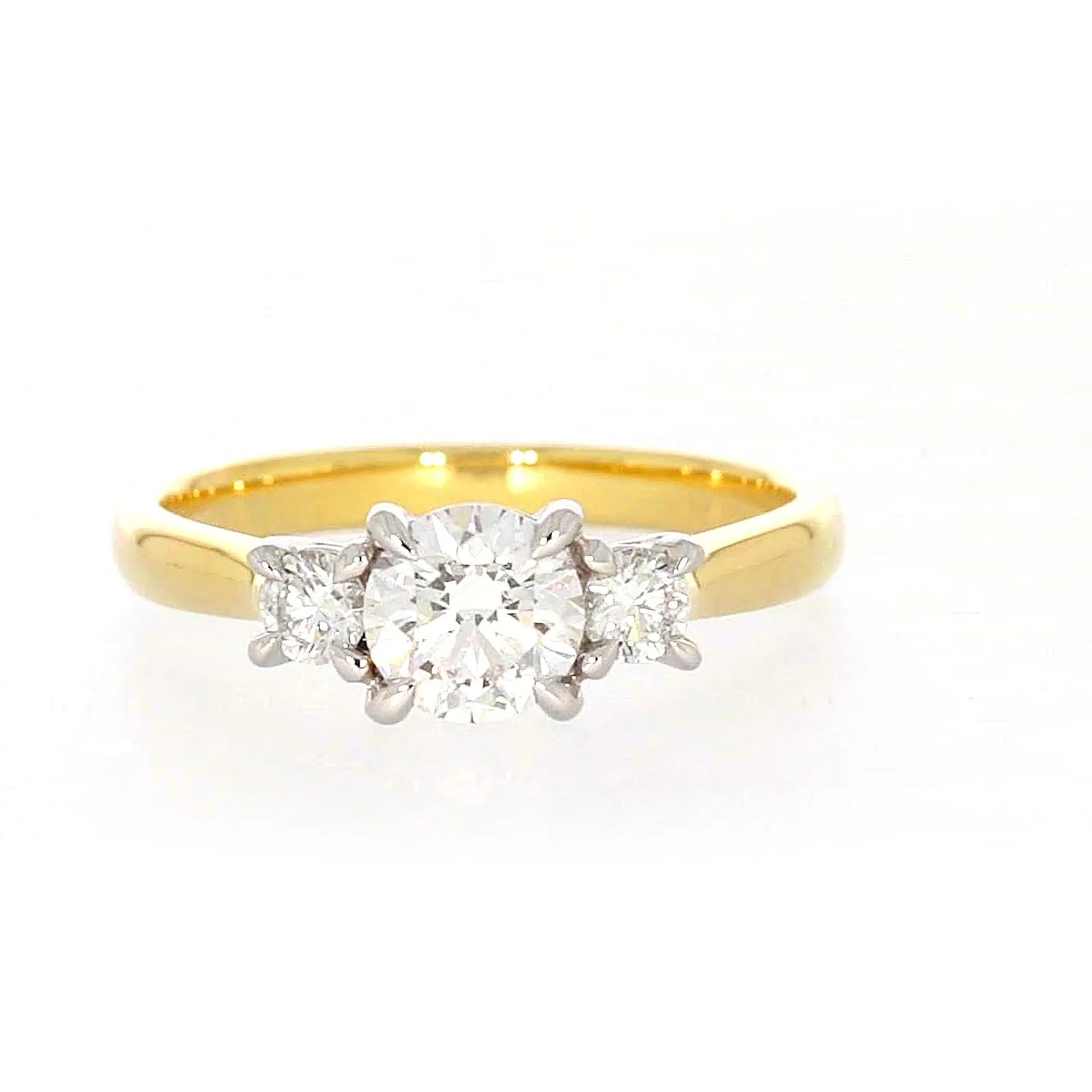 Celebration 18ct Yellow Gold Round Brilliant Cut 1 Carat tw of Certified Lab Grown Diamonds Ring