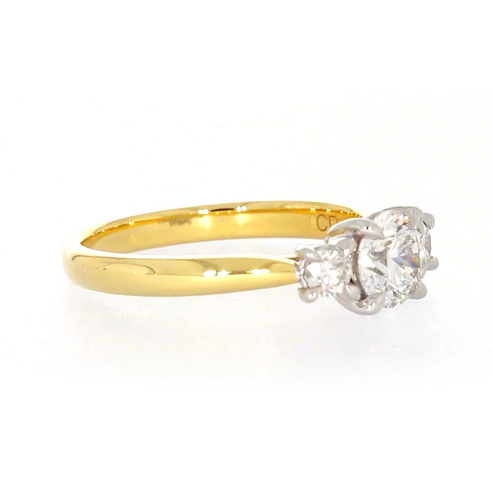 Celebration 18ct Yellow Gold Round Brilliant Cut 1 Carat tw of Certified Lab Grown Diamonds Ring