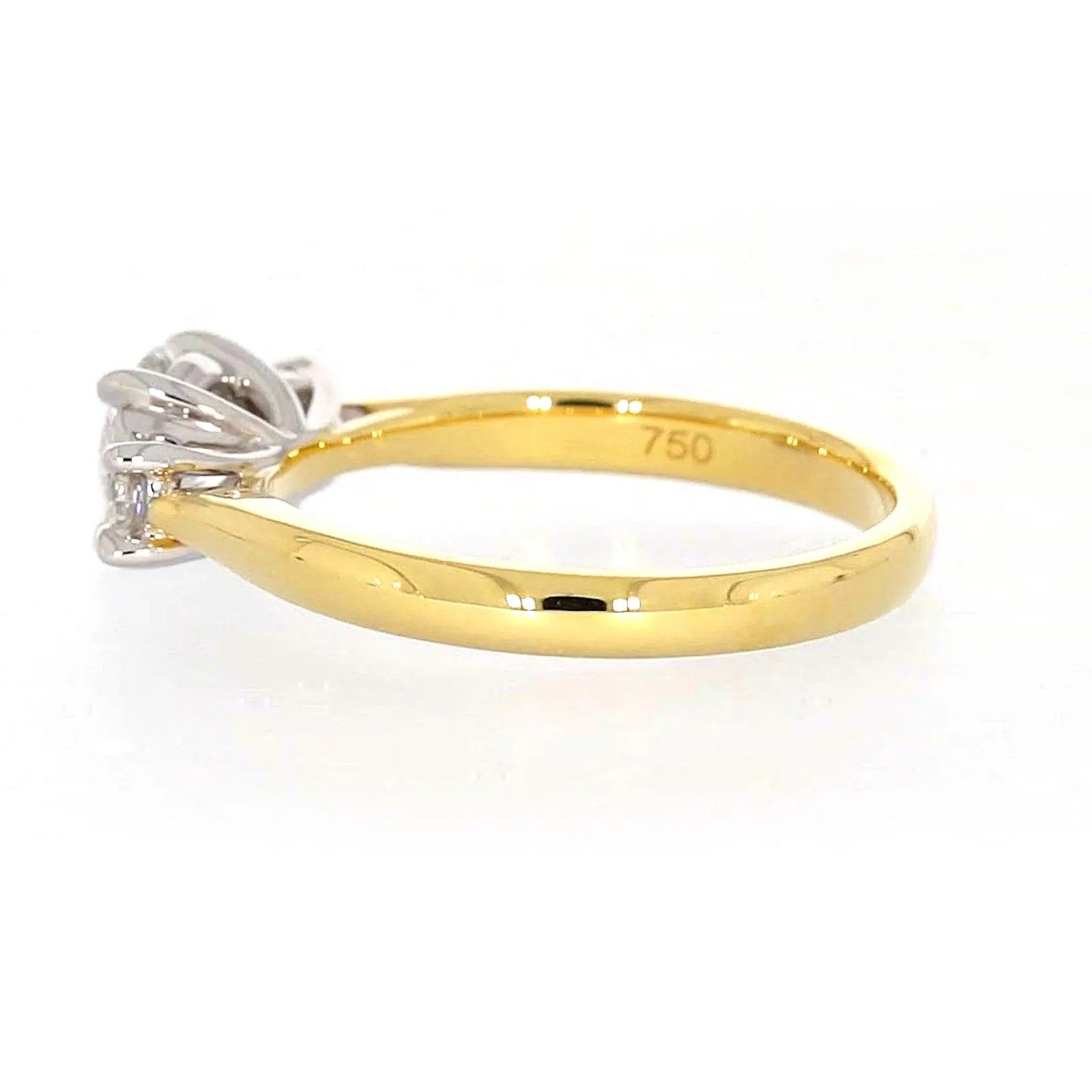 Celebration 18ct Yellow Gold Round Brilliant Cut 1 Carat tw of Certified Lab Grown Diamonds Ring