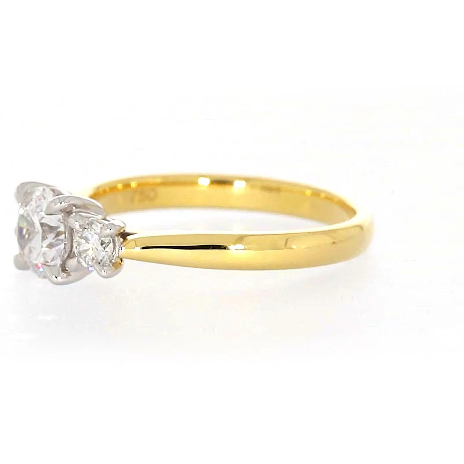 Celebration 18ct Yellow Gold Round Brilliant Cut 1 Carat tw of Certified Lab Grown Diamonds Ring