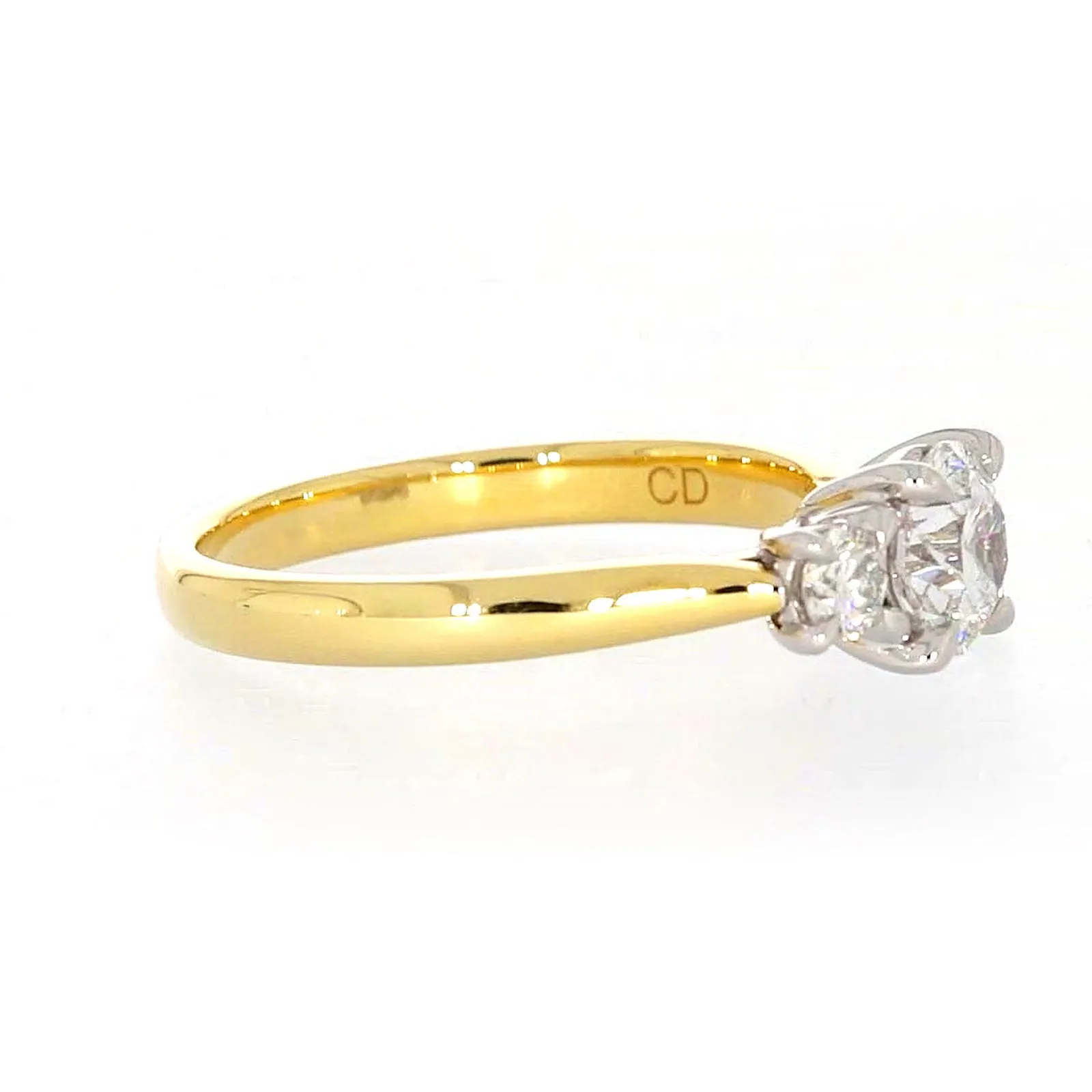 Celebration 18ct Yellow Gold Round Brilliant Cut 1 Carat tw of Certified Lab Grown Diamonds Ring