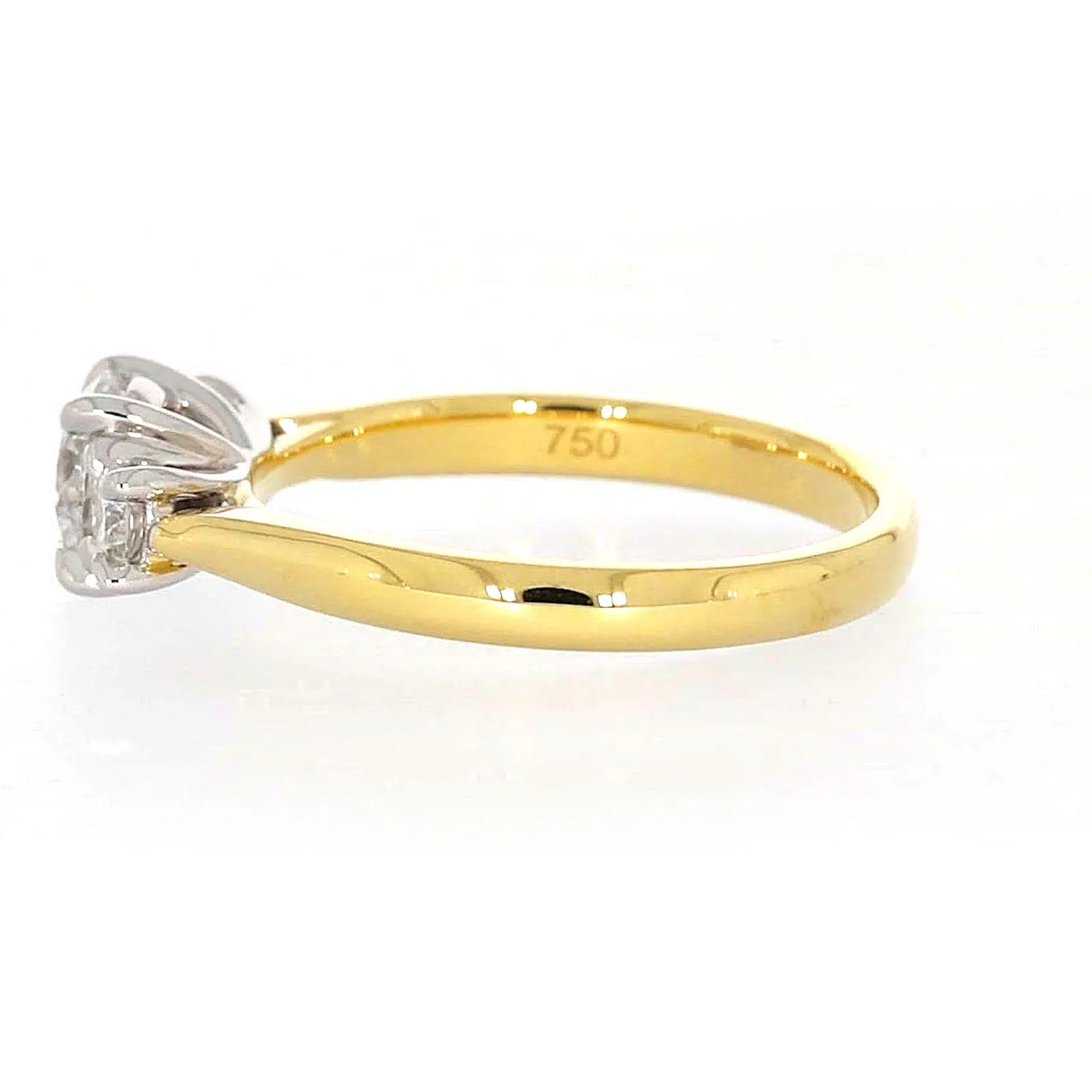 Celebration 18ct Yellow Gold Round Brilliant Cut 1 Carat tw of Certified Lab Grown Diamonds Ring