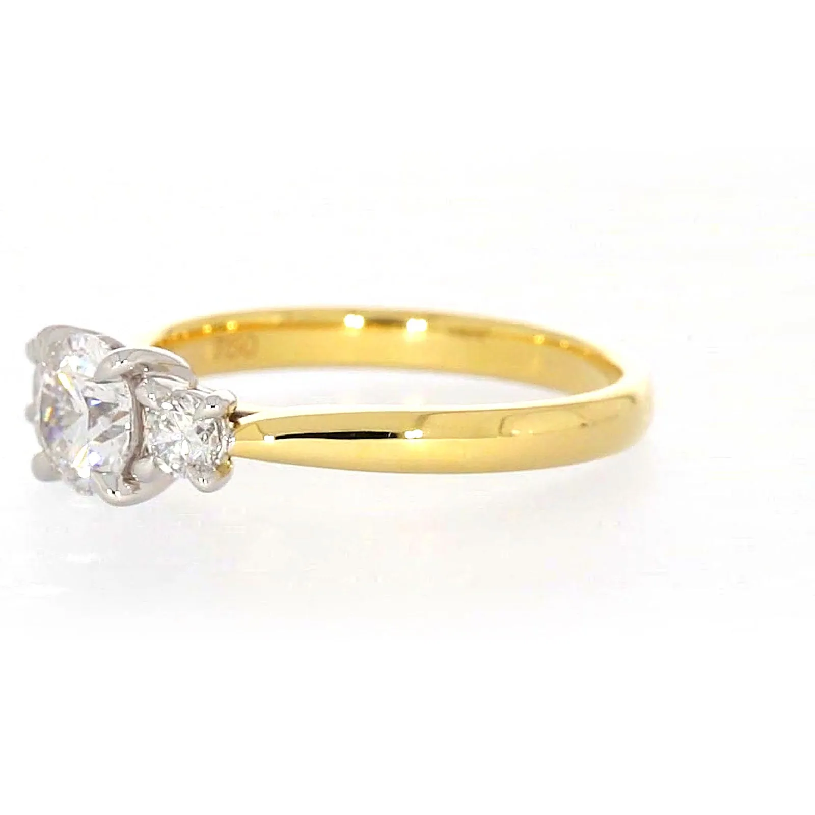 Celebration 18ct Yellow Gold Round Brilliant Cut 1 Carat tw of Certified Lab Grown Diamonds Ring