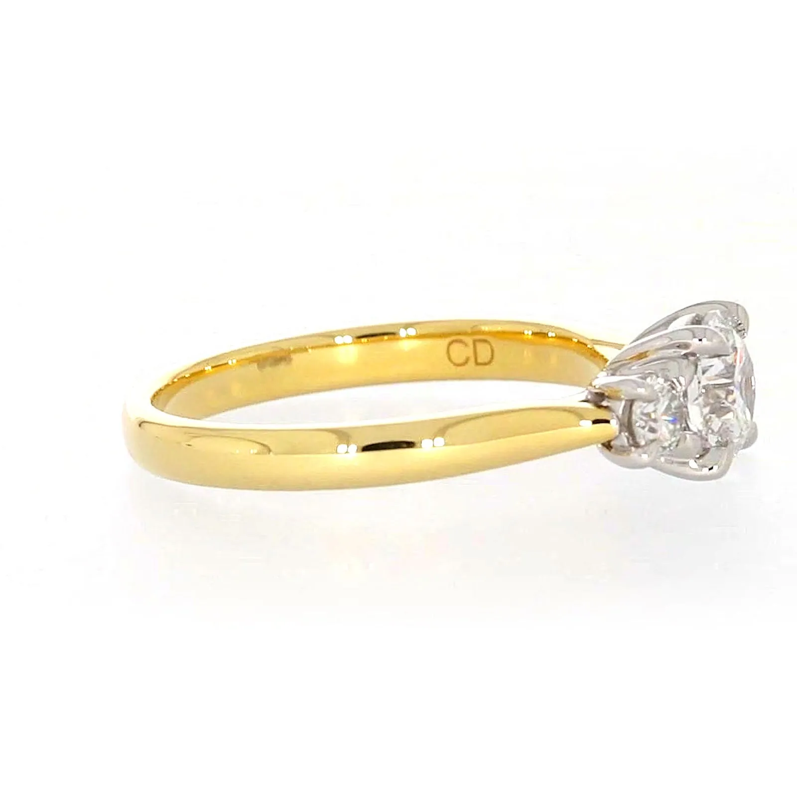 Celebration 18ct Yellow Gold Round Brilliant Cut 1 Carat tw of Certified Lab Grown Diamonds Ring