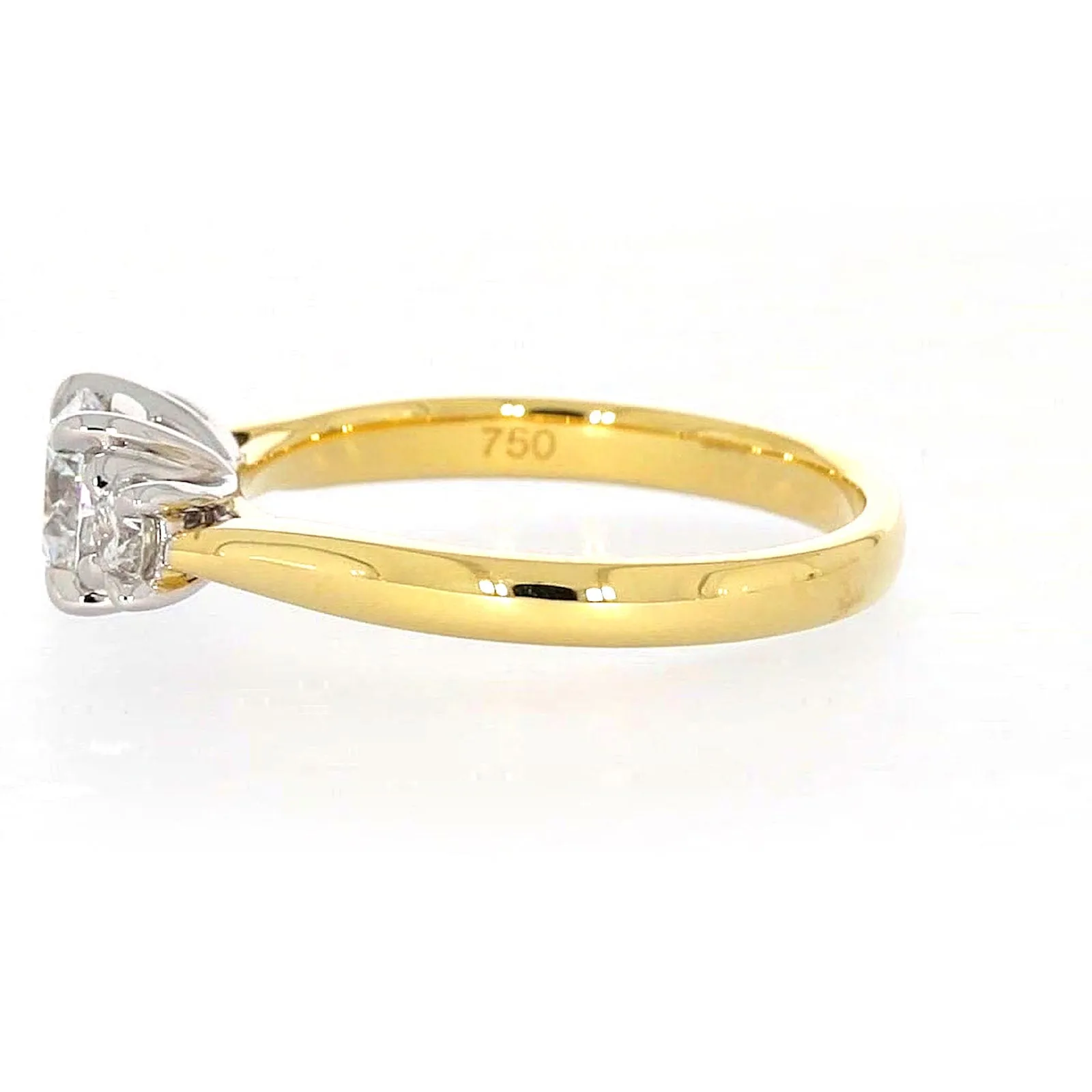 Celebration 18ct Yellow Gold Round Brilliant Cut 1 Carat tw of Certified Lab Grown Diamonds Ring