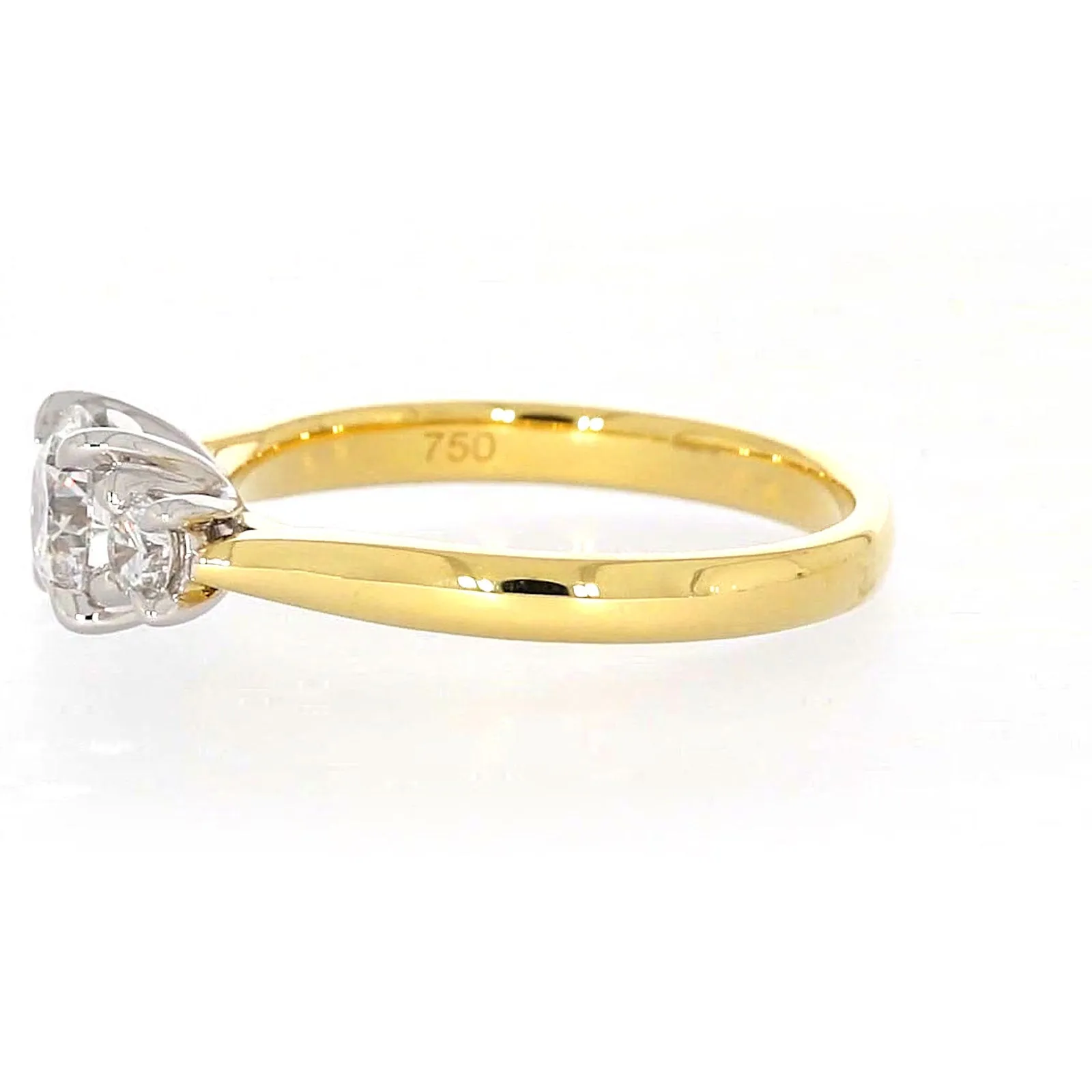 Celebration 18ct Yellow Gold Round Brilliant Cut 1 Carat tw of Certified Lab Grown Diamonds Ring