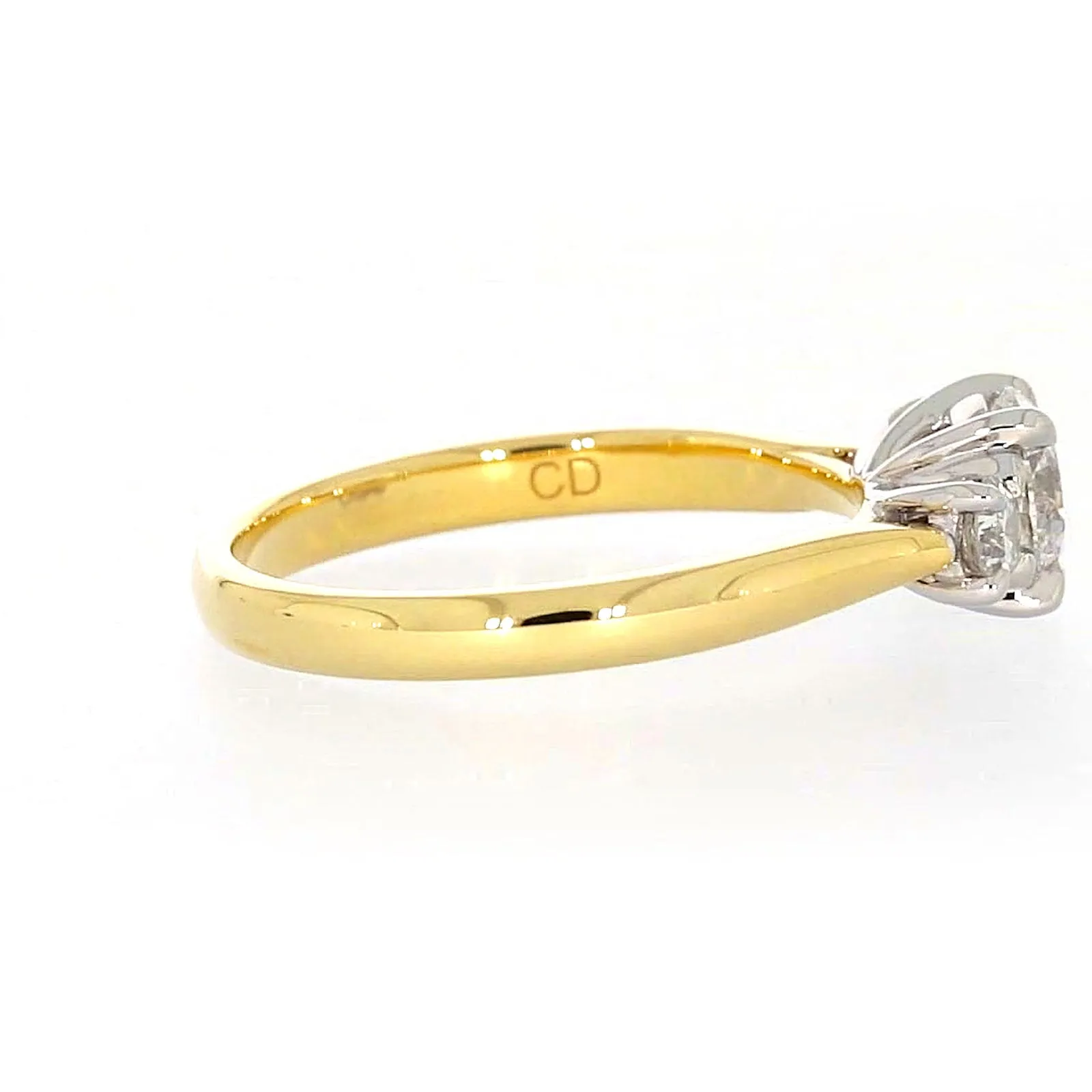 Celebration 18ct Yellow Gold Round Brilliant Cut 1 Carat tw of Certified Lab Grown Diamonds Ring