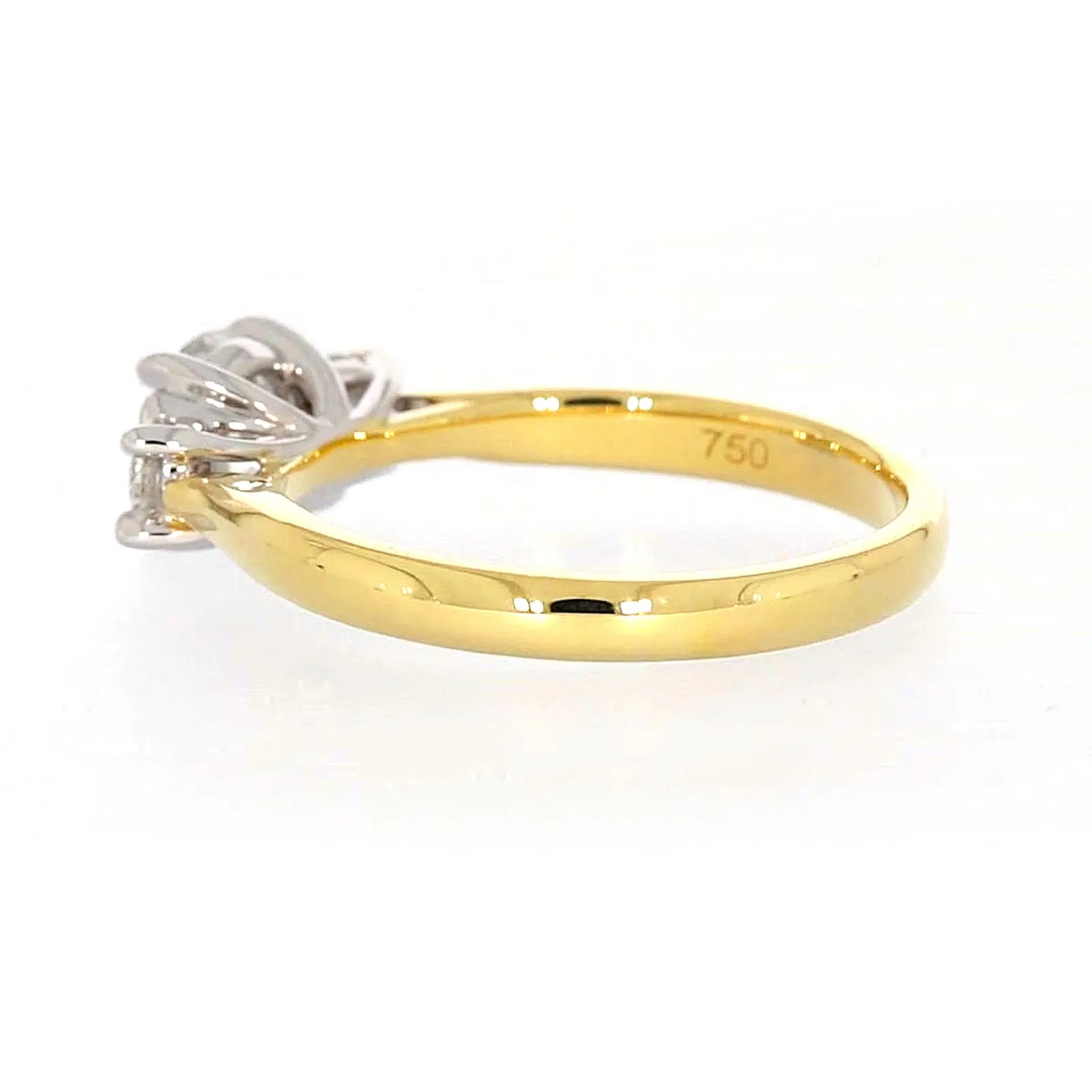 Celebration 18ct Yellow Gold Round Brilliant Cut 1 Carat tw of Certified Lab Grown Diamonds Ring