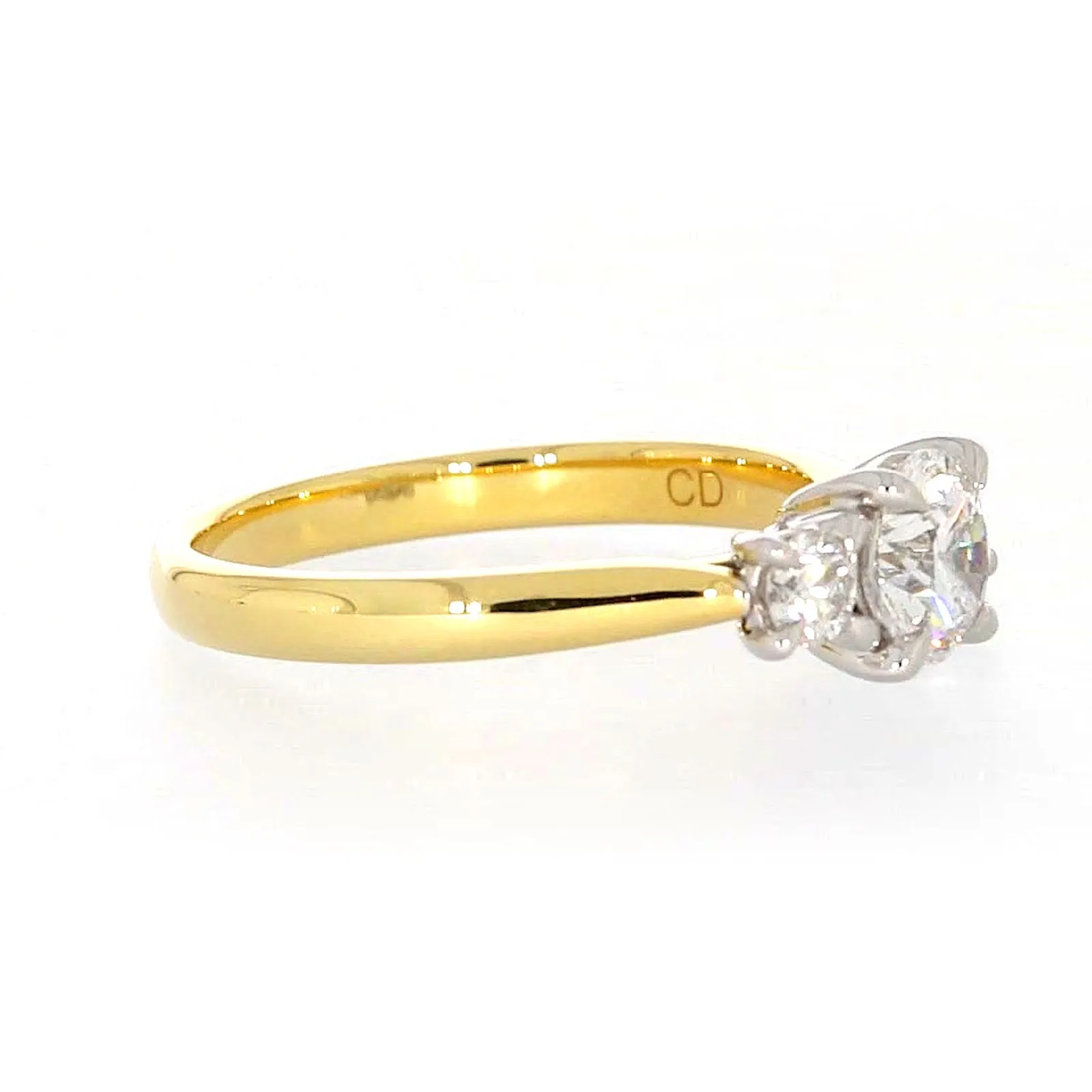 Celebration 18ct Yellow Gold Round Brilliant Cut 1 Carat tw of Certified Lab Grown Diamonds Ring