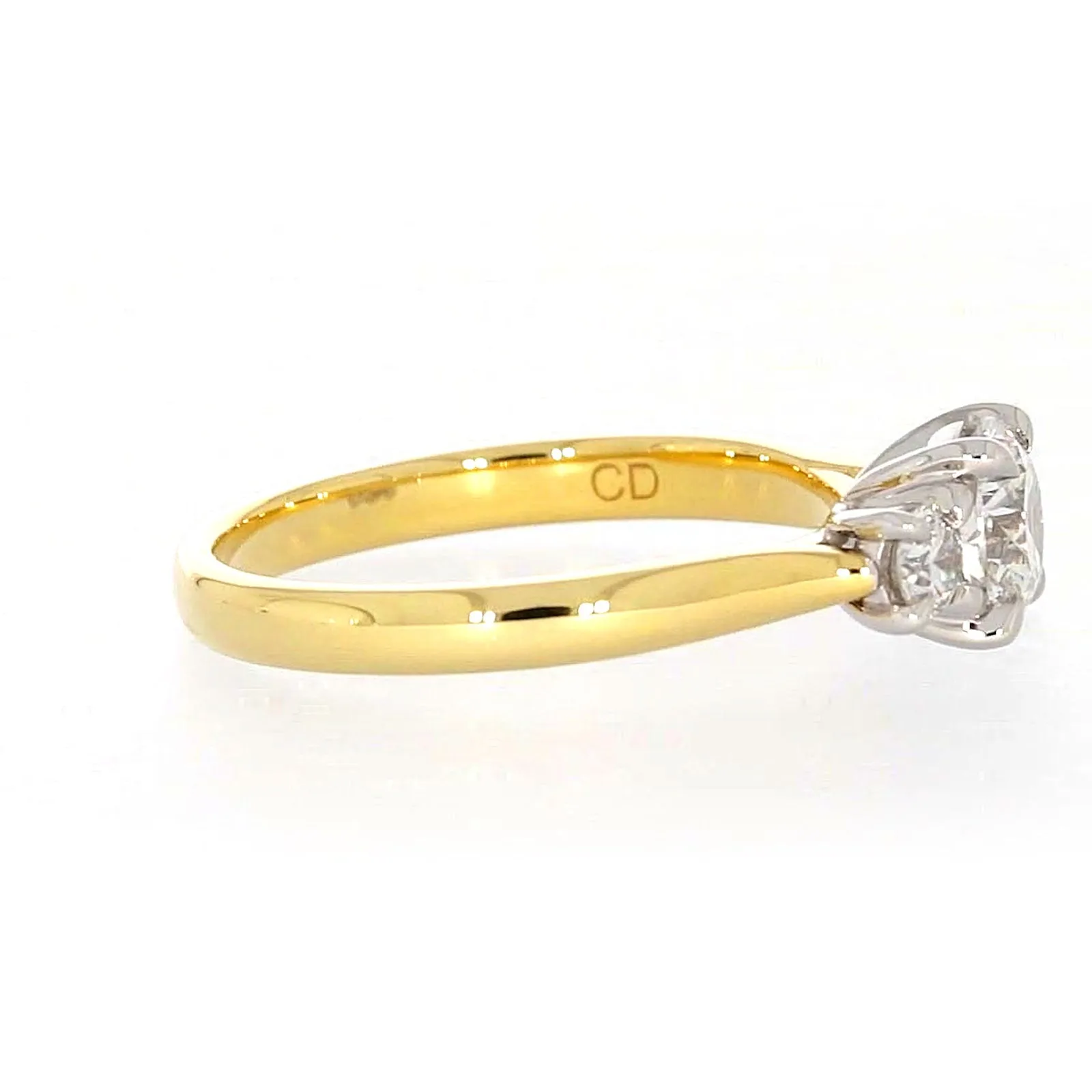 Celebration 18ct Yellow Gold Round Brilliant Cut 1 Carat tw of Certified Lab Grown Diamonds Ring