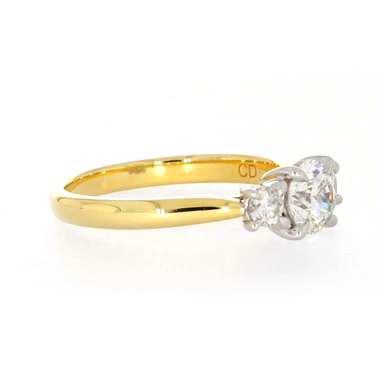 Celebration 18ct Yellow Gold Round Brilliant Cut 1 Carat tw of Certified Lab Grown Diamonds Ring