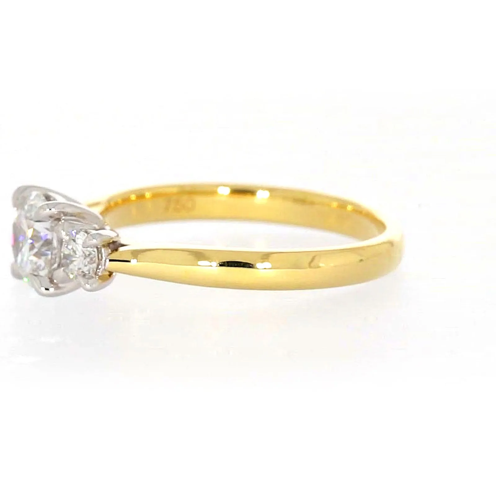 Celebration 18ct Yellow Gold Round Brilliant Cut 1 Carat tw of Certified Lab Grown Diamonds Ring