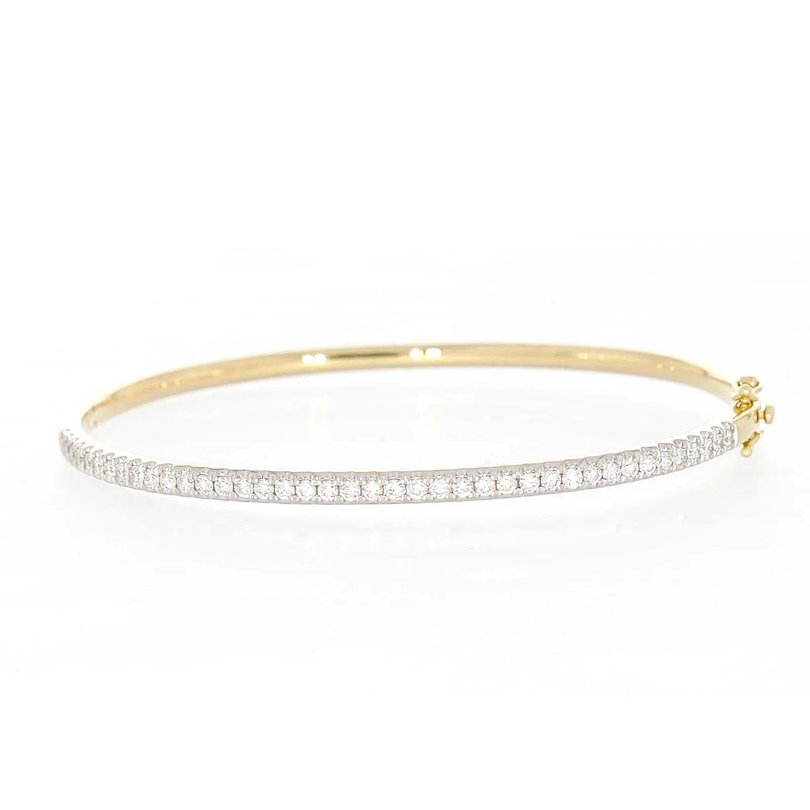 Celebration 9ct Yellow Gold Round Brilliant Cut 1 Carat tw of Lab Grown Diamonds Bangle