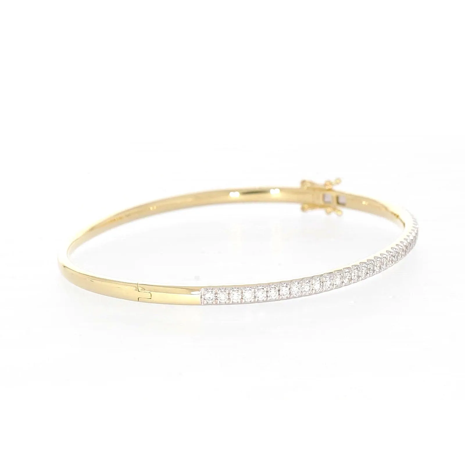 Celebration 9ct Yellow Gold Round Brilliant Cut 1 Carat tw of Lab Grown Diamonds Bangle