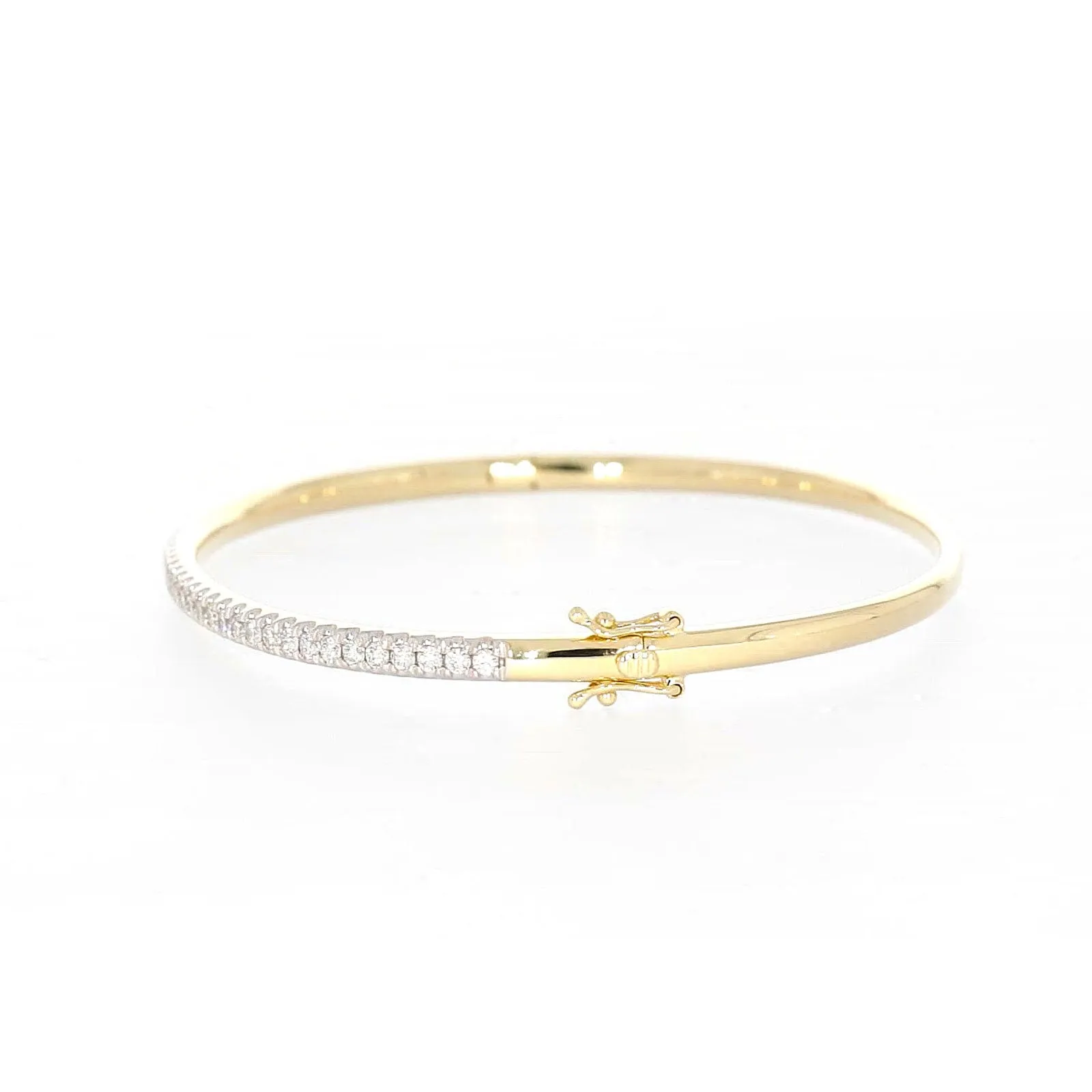 Celebration 9ct Yellow Gold Round Brilliant Cut 1 Carat tw of Lab Grown Diamonds Bangle