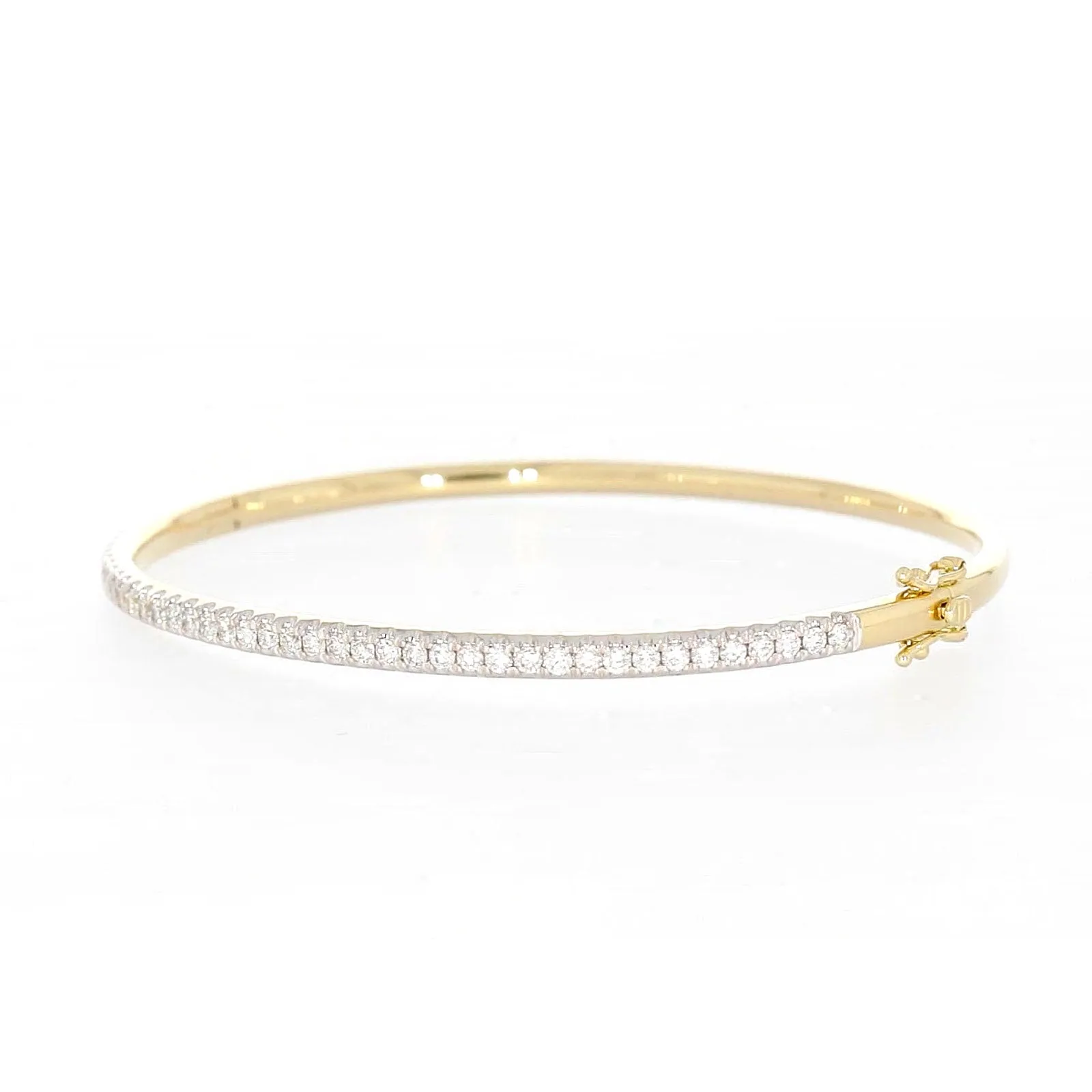 Celebration 9ct Yellow Gold Round Brilliant Cut 1 Carat tw of Lab Grown Diamonds Bangle