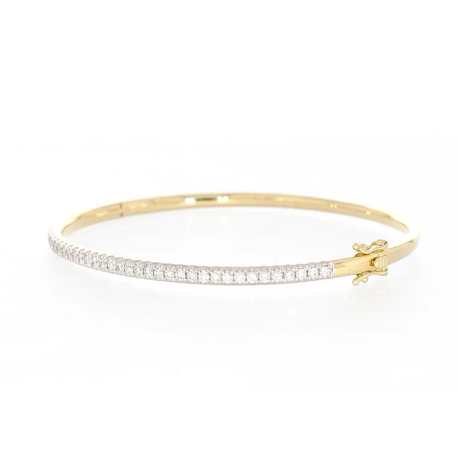 Celebration 9ct Yellow Gold Round Brilliant Cut 1 Carat tw of Lab Grown Diamonds Bangle