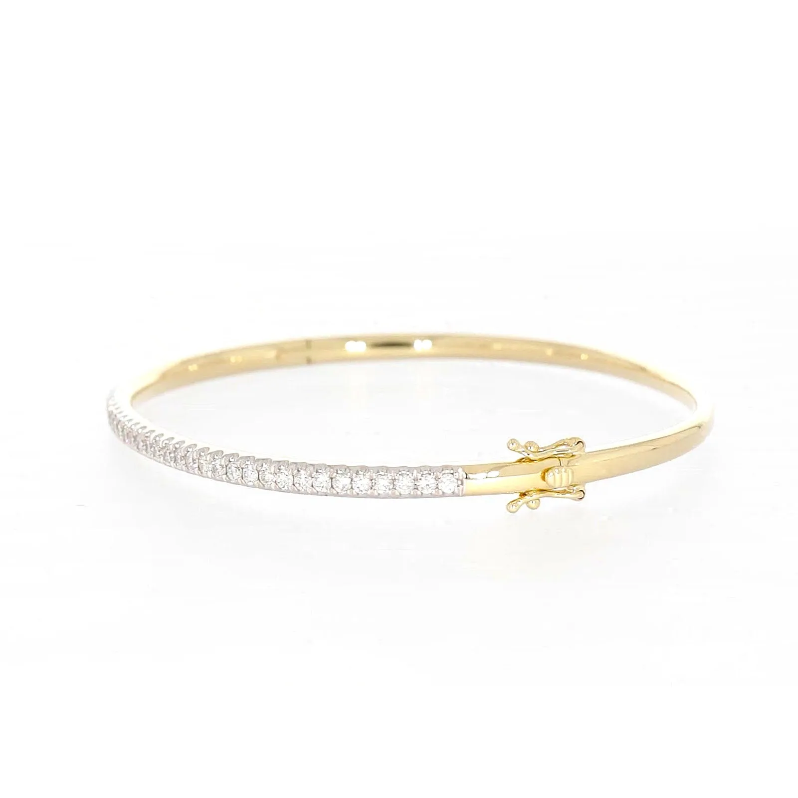 Celebration 9ct Yellow Gold Round Brilliant Cut 1 Carat tw of Lab Grown Diamonds Bangle