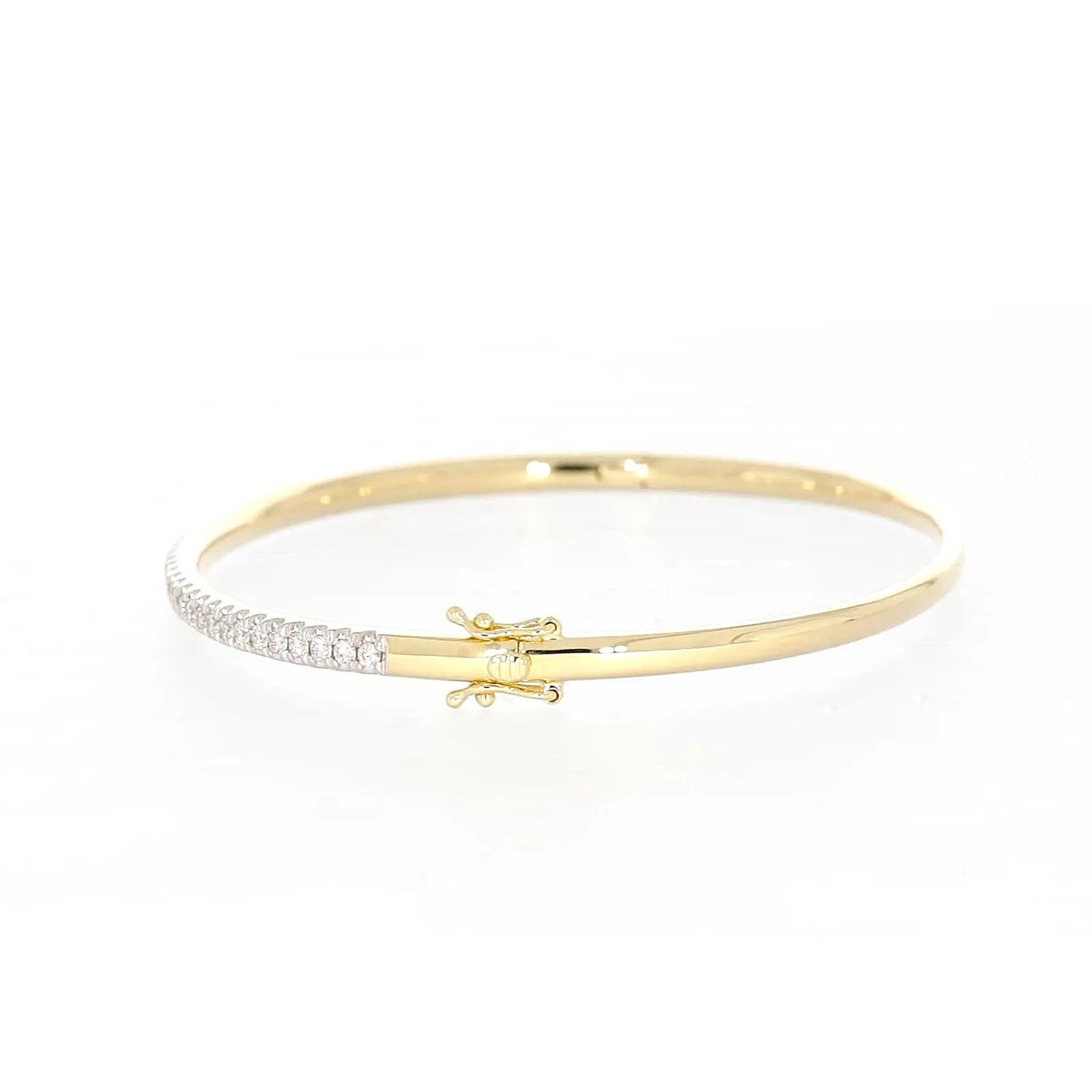 Celebration 9ct Yellow Gold Round Brilliant Cut 1 Carat tw of Lab Grown Diamonds Bangle