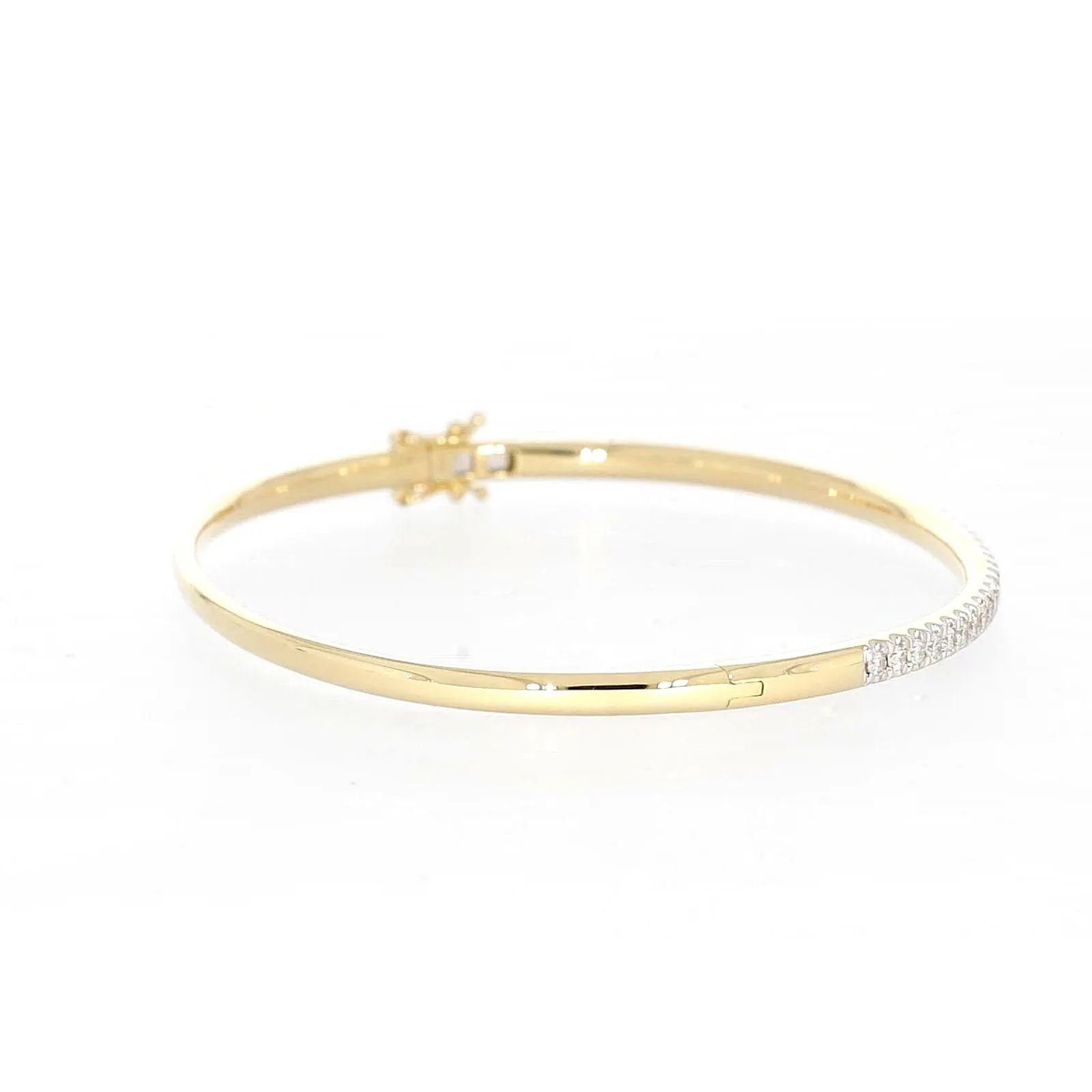 Celebration 9ct Yellow Gold Round Brilliant Cut 1 Carat tw of Lab Grown Diamonds Bangle