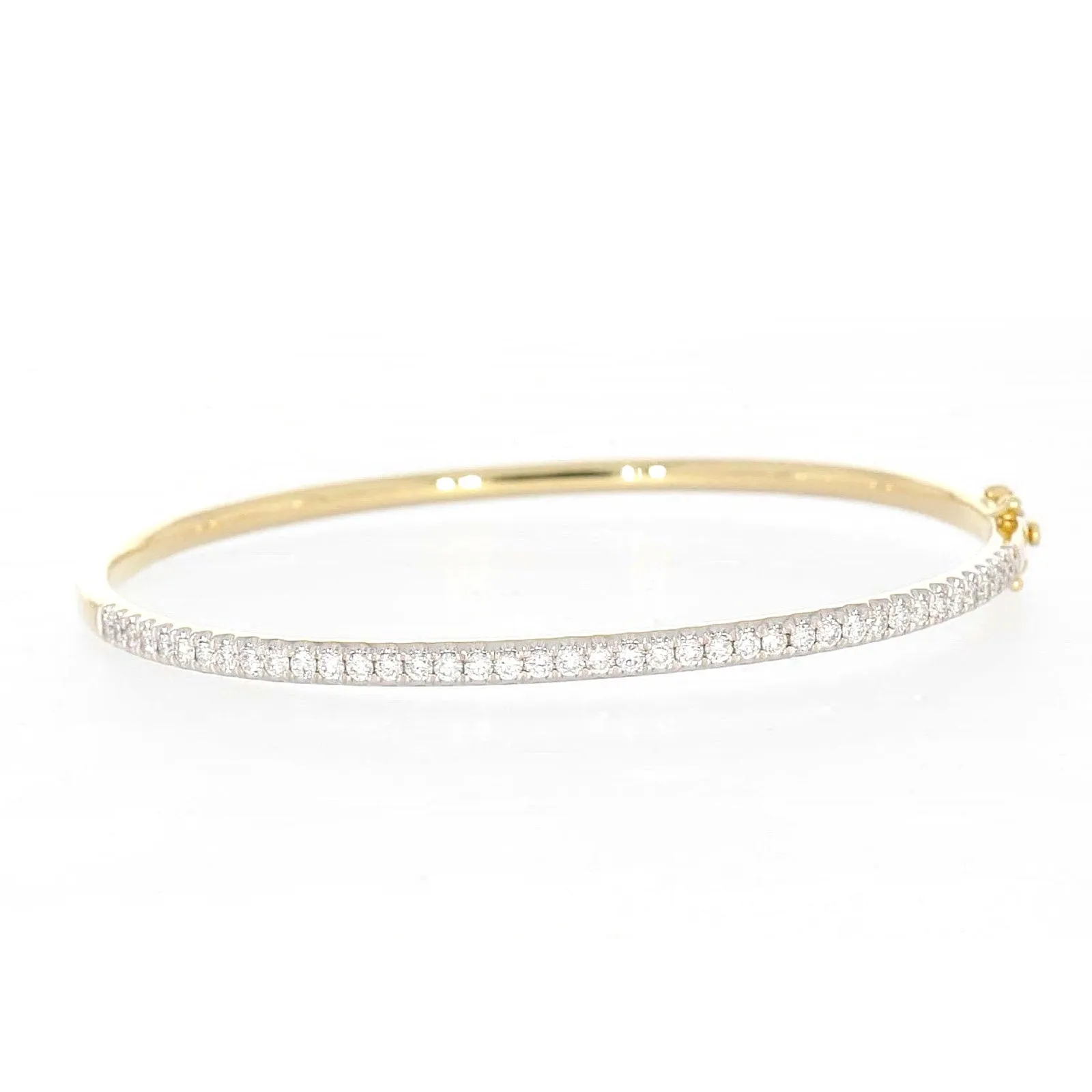 Celebration 9ct Yellow Gold Round Brilliant Cut 1 Carat tw of Lab Grown Diamonds Bangle