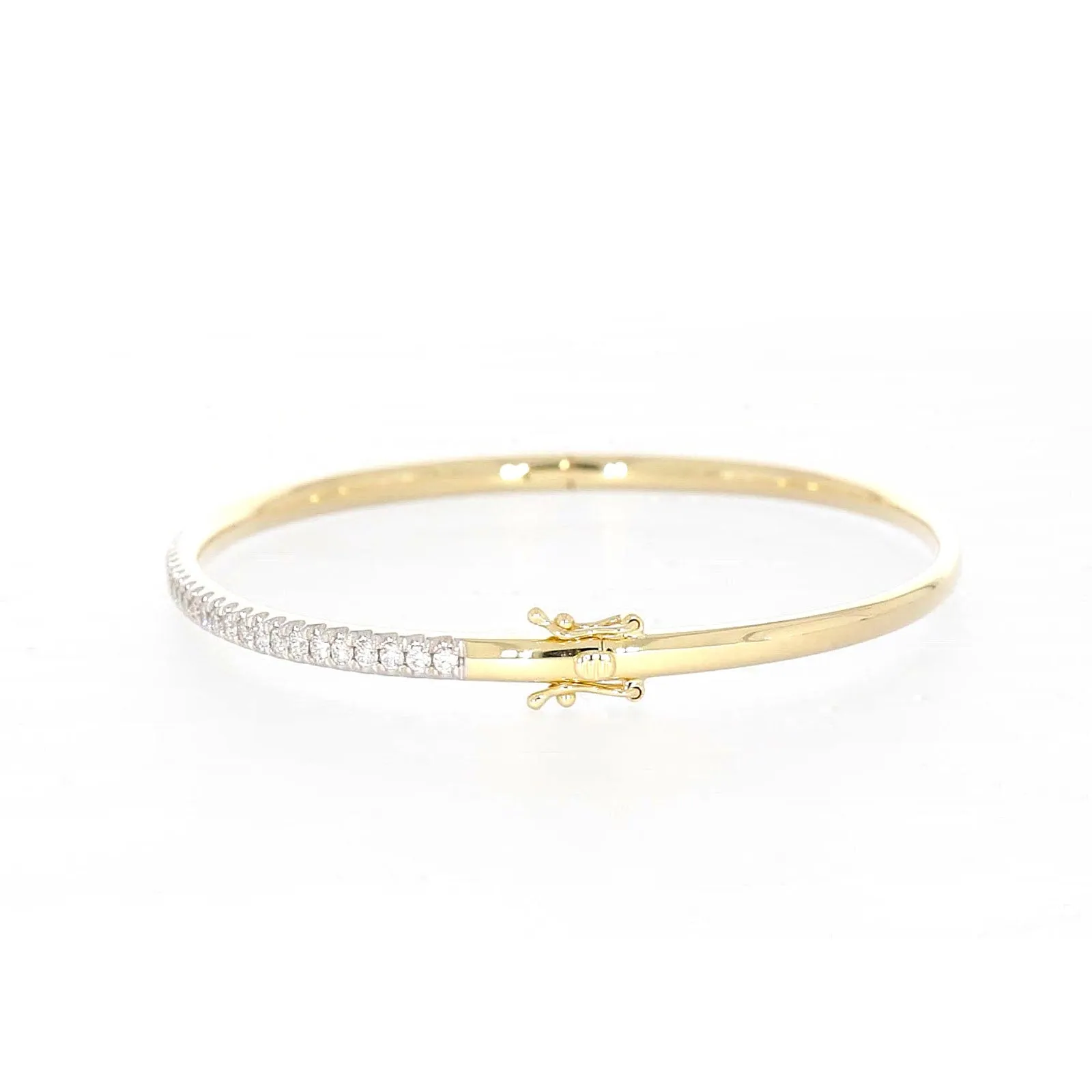 Celebration 9ct Yellow Gold Round Brilliant Cut 1 Carat tw of Lab Grown Diamonds Bangle