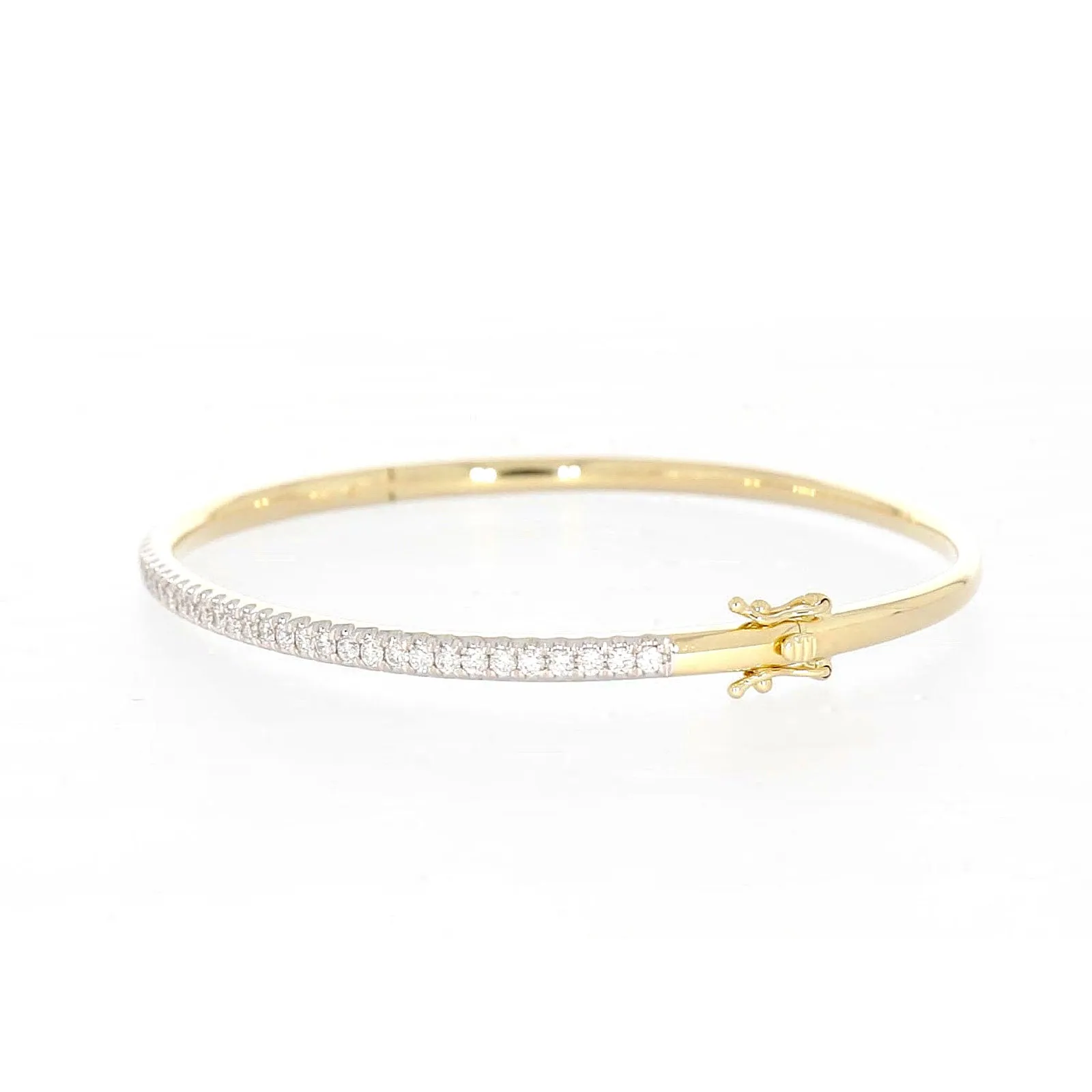 Celebration 9ct Yellow Gold Round Brilliant Cut 1 Carat tw of Lab Grown Diamonds Bangle