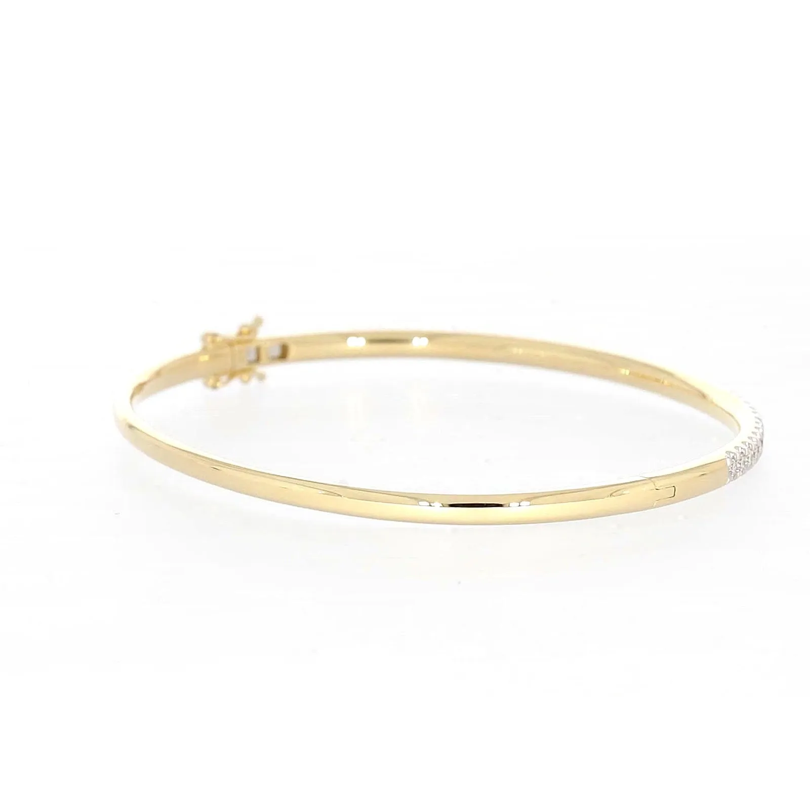 Celebration 9ct Yellow Gold Round Brilliant Cut 1 Carat tw of Lab Grown Diamonds Bangle