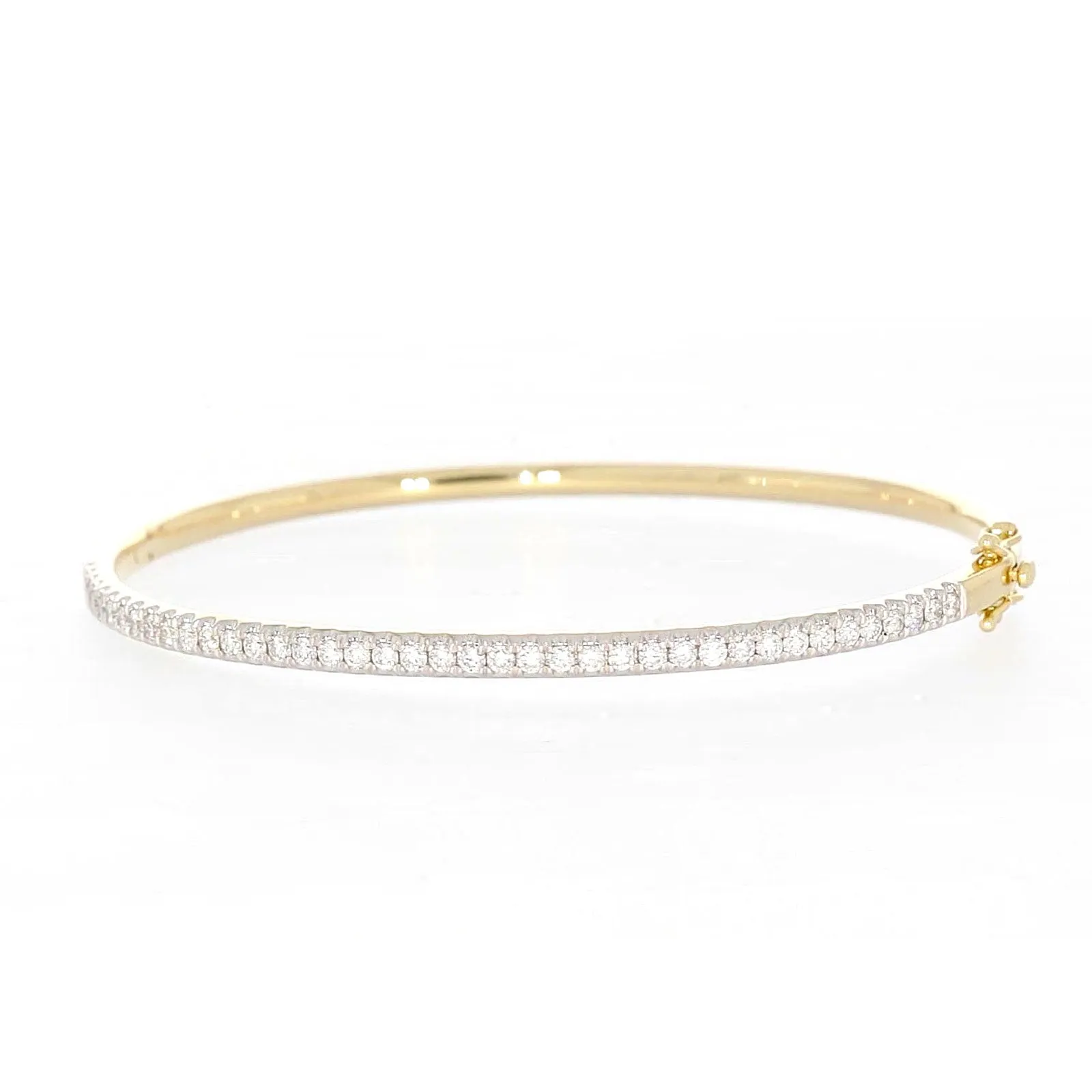 Celebration 9ct Yellow Gold Round Brilliant Cut 1 Carat tw of Lab Grown Diamonds Bangle