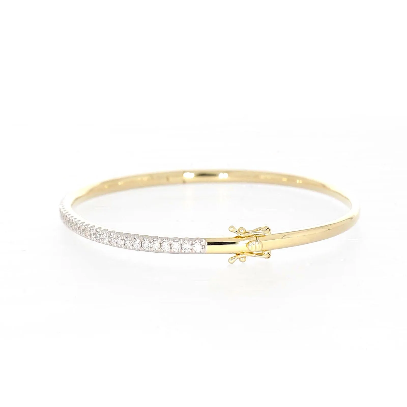 Celebration 9ct Yellow Gold Round Brilliant Cut 1 Carat tw of Lab Grown Diamonds Bangle