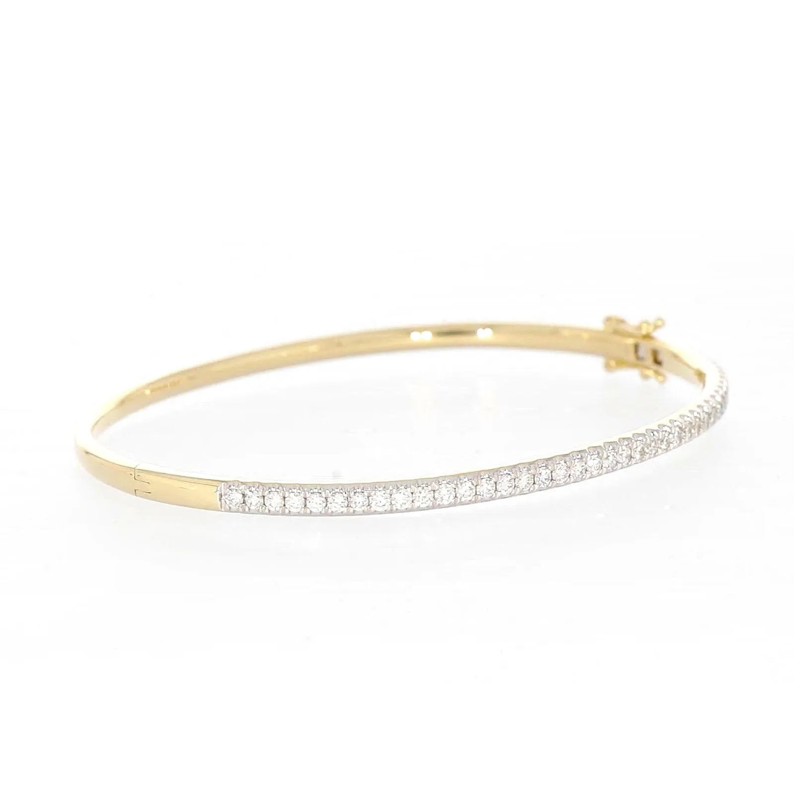 Celebration 9ct Yellow Gold Round Brilliant Cut 1 Carat tw of Lab Grown Diamonds Bangle