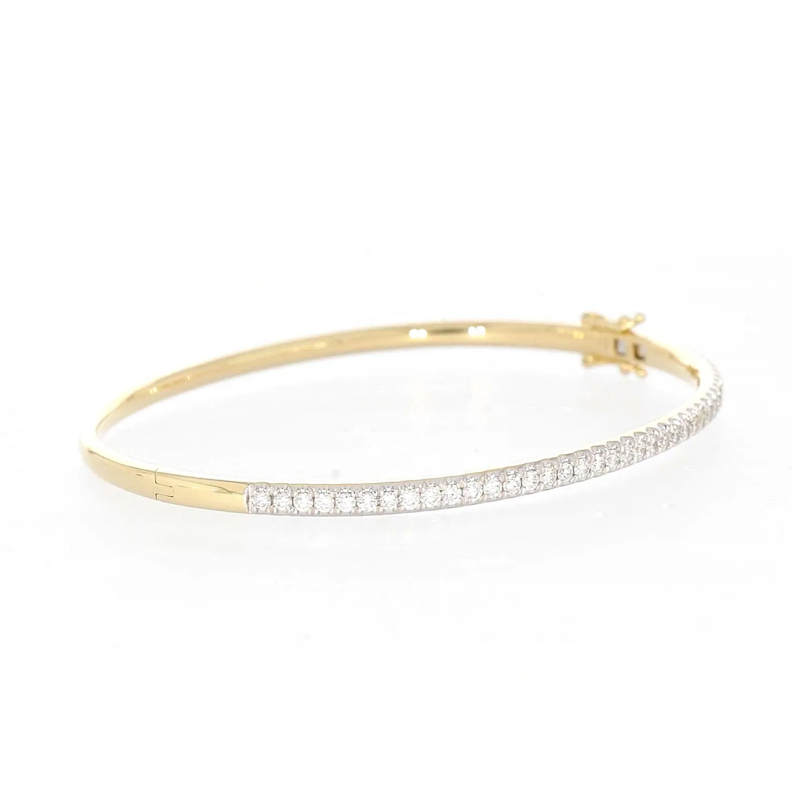 Celebration 9ct Yellow Gold Round Brilliant Cut 1 Carat tw of Lab Grown Diamonds Bangle