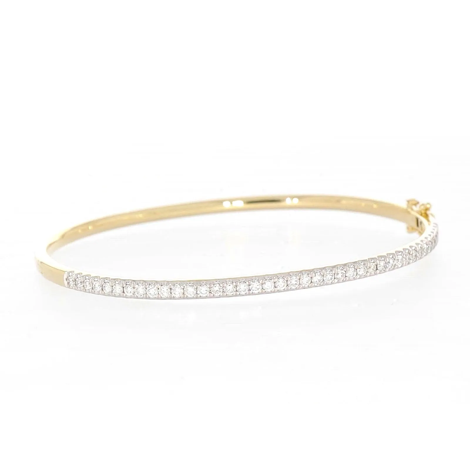 Celebration 9ct Yellow Gold Round Brilliant Cut 1 Carat tw of Lab Grown Diamonds Bangle