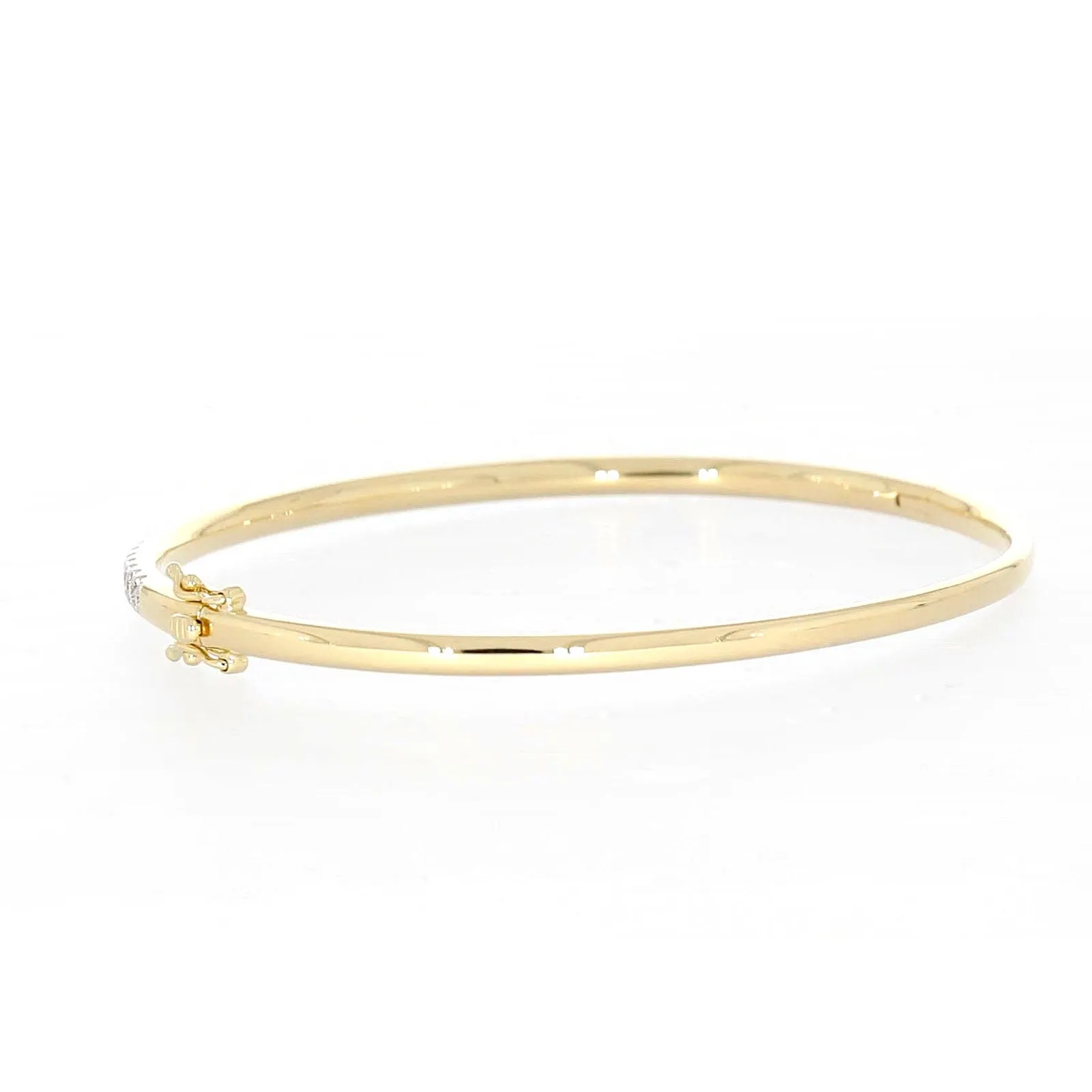 Celebration 9ct Yellow Gold Round Brilliant Cut 1 Carat tw of Lab Grown Diamonds Bangle