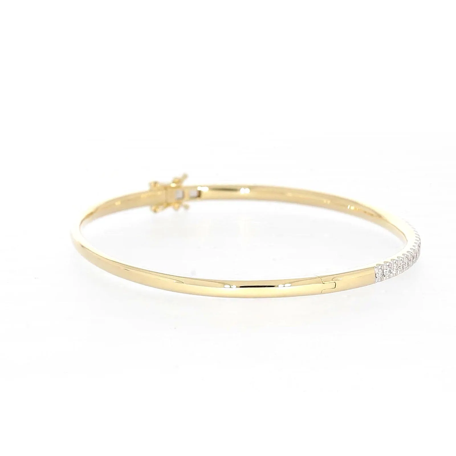 Celebration 9ct Yellow Gold Round Brilliant Cut 1 Carat tw of Lab Grown Diamonds Bangle