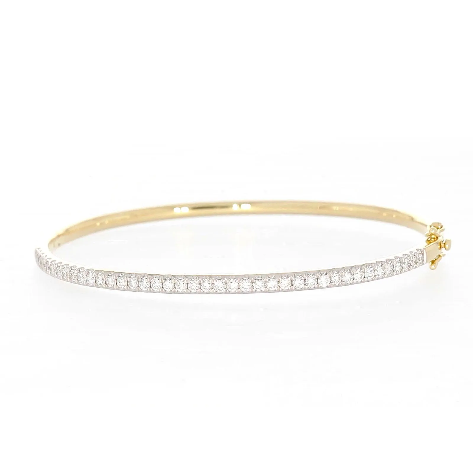 Celebration 9ct Yellow Gold Round Brilliant Cut 1 Carat tw of Lab Grown Diamonds Bangle