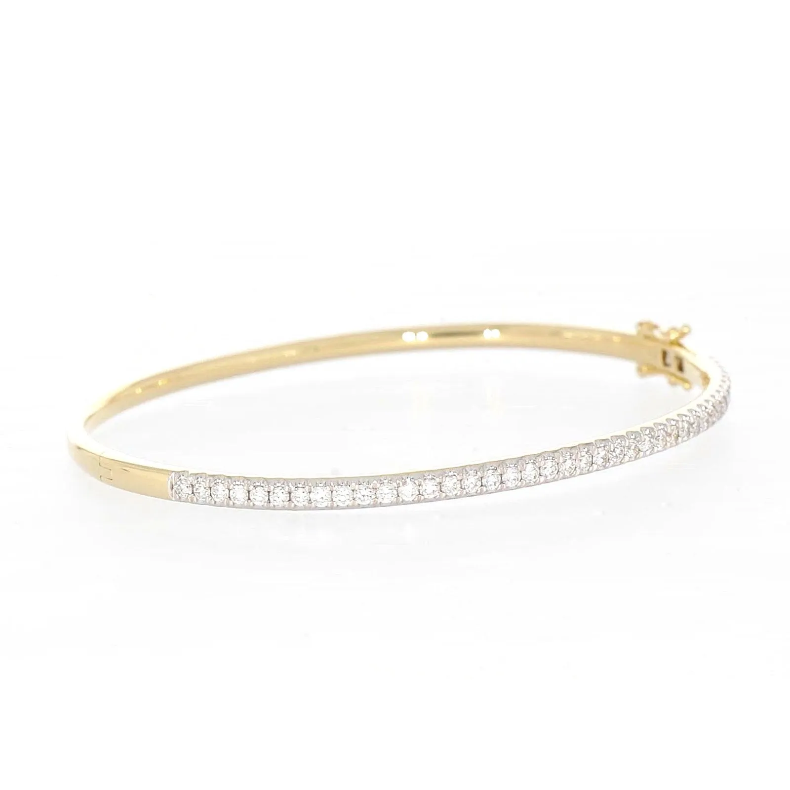 Celebration 9ct Yellow Gold Round Brilliant Cut 1 Carat tw of Lab Grown Diamonds Bangle