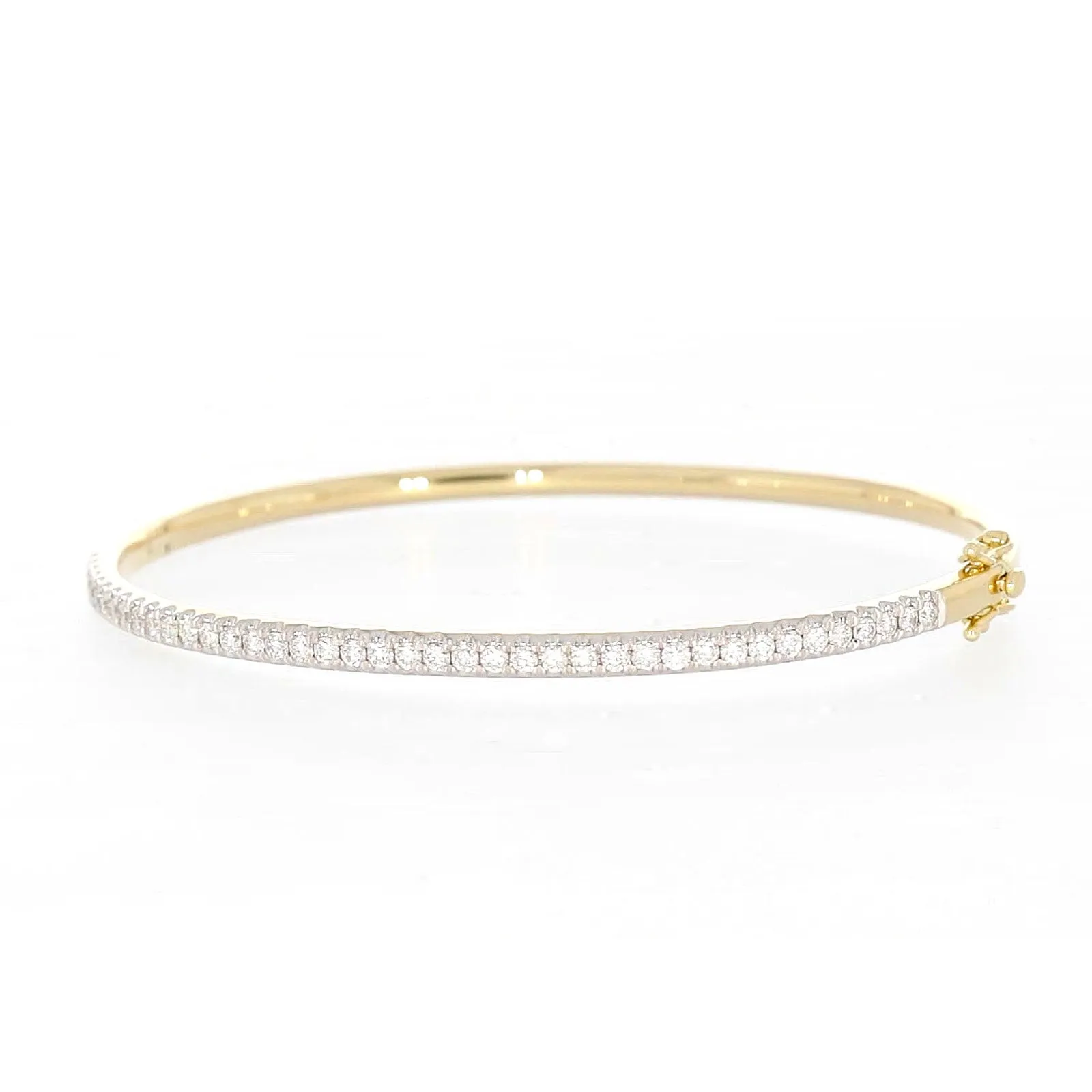 Celebration 9ct Yellow Gold Round Brilliant Cut 1 Carat tw of Lab Grown Diamonds Bangle