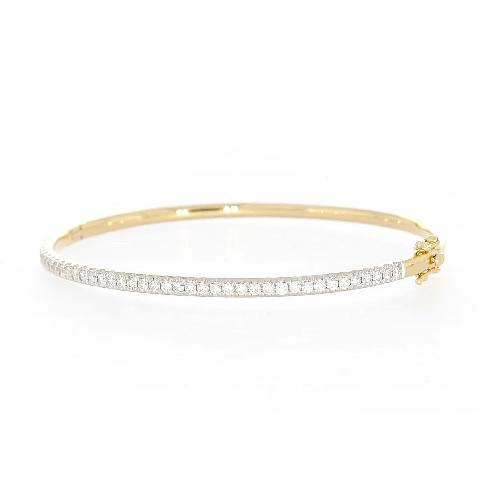 Celebration 9ct Yellow Gold Round Brilliant Cut 1 Carat tw of Lab Grown Diamonds Bangle