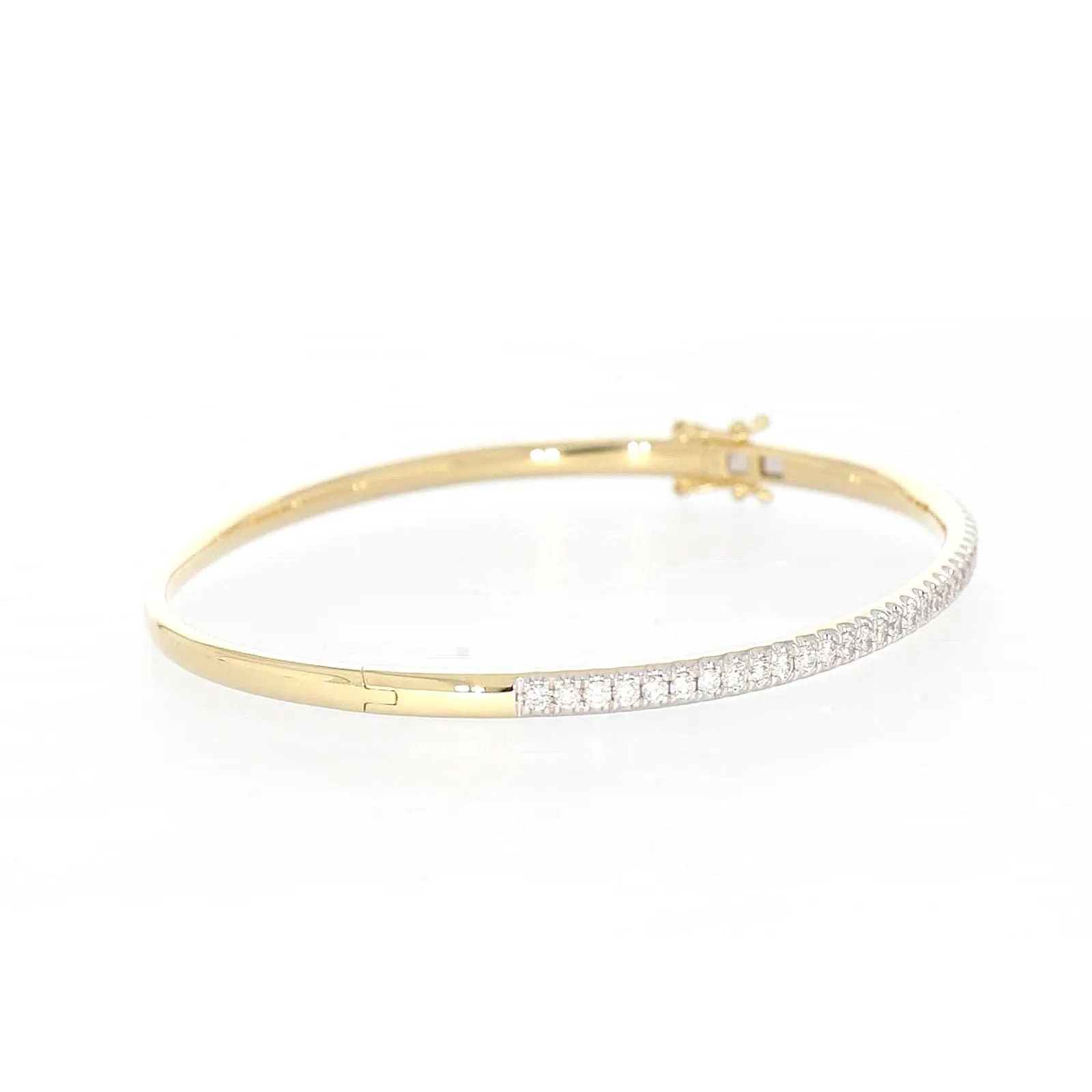 Celebration 9ct Yellow Gold Round Brilliant Cut 1 Carat tw of Lab Grown Diamonds Bangle